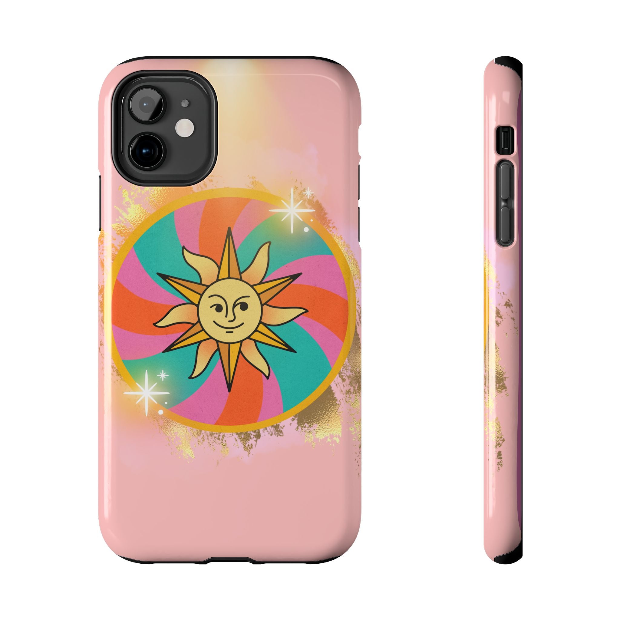 70s Sunshine Tarot Gold Mystical Phone Case 🔮☀️📱