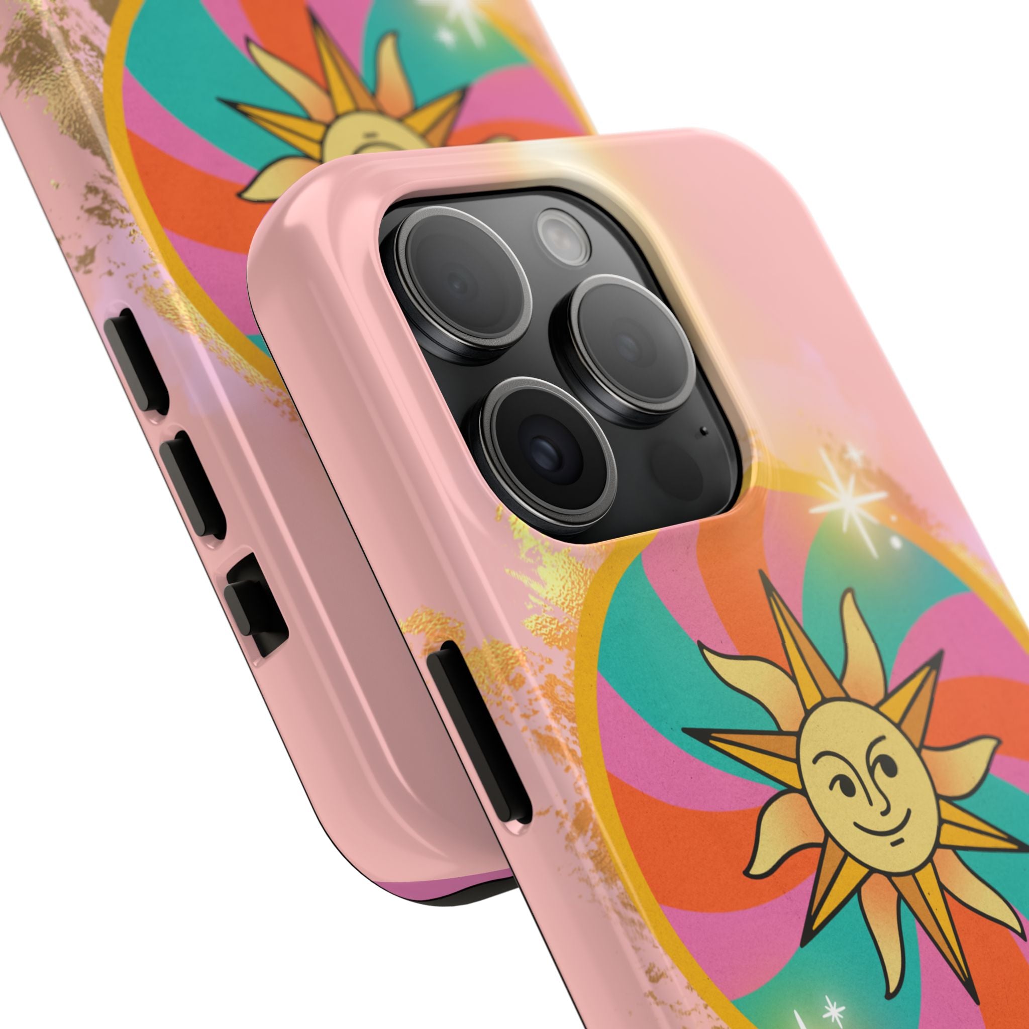 70s Sunshine Tarot Gold Mystical Phone Case 🔮☀️📱