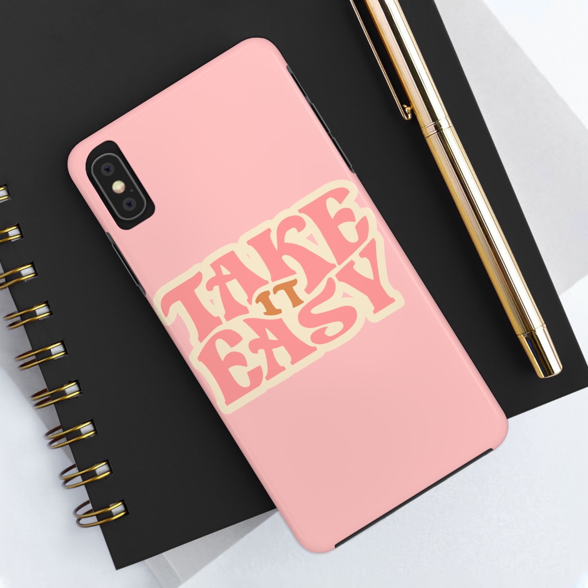 60s Pink Take It Easy Phone Case 🌸✌️📱