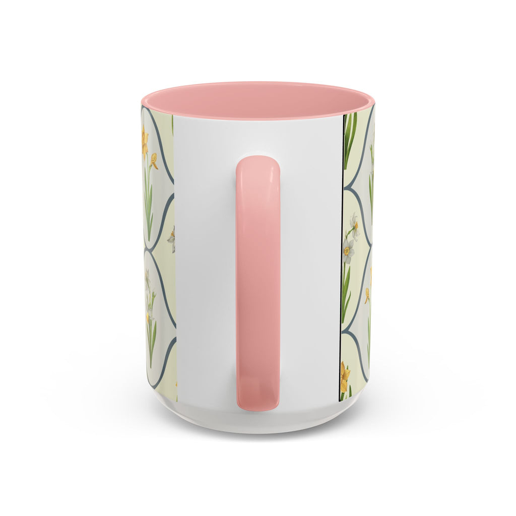 50s Floral Accent Coffee Mug