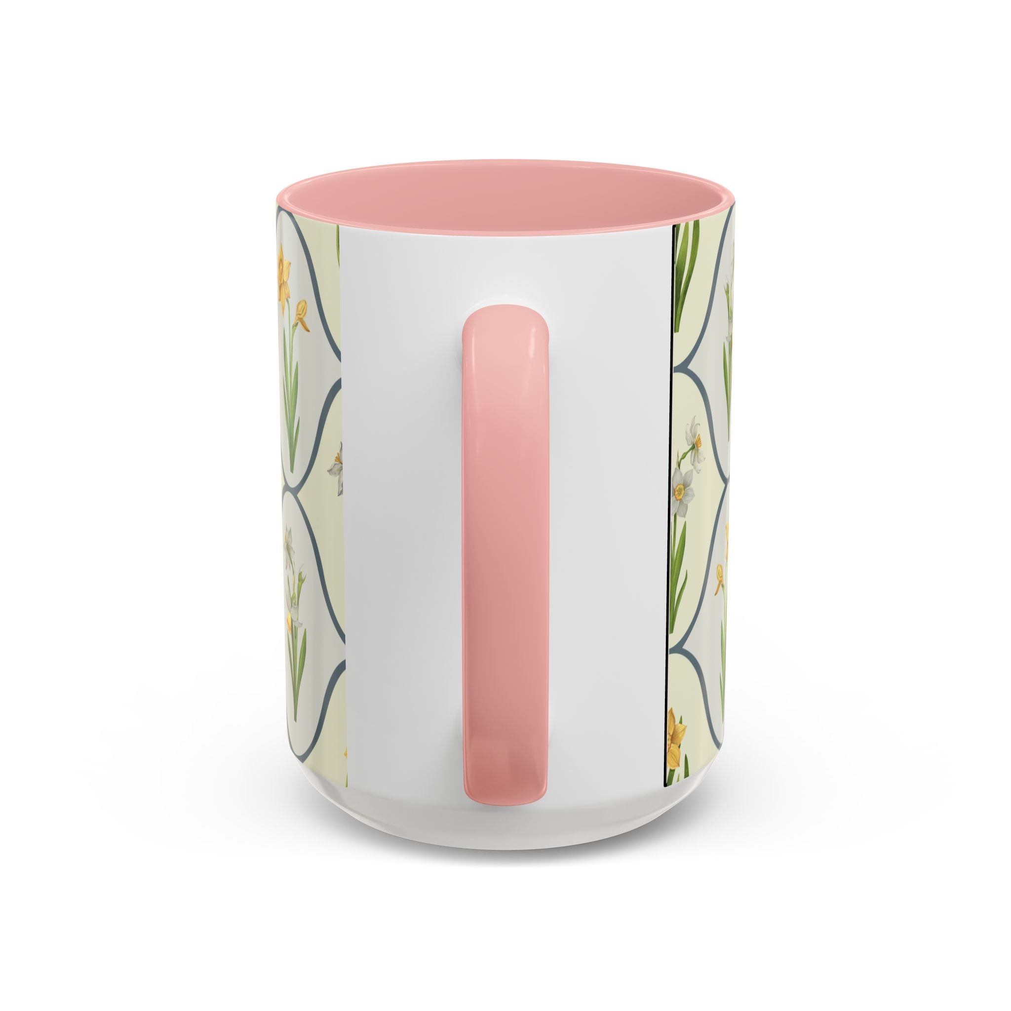 50s Floral Accent Coffee Mug