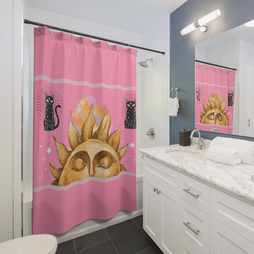 🐱 Mystical Kitties Sun Shower Curtain