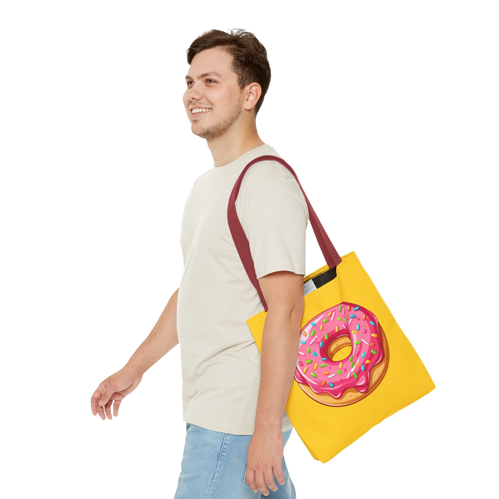 🍩 90s Donut Tote Bag – Bright Sprinkles 🍩