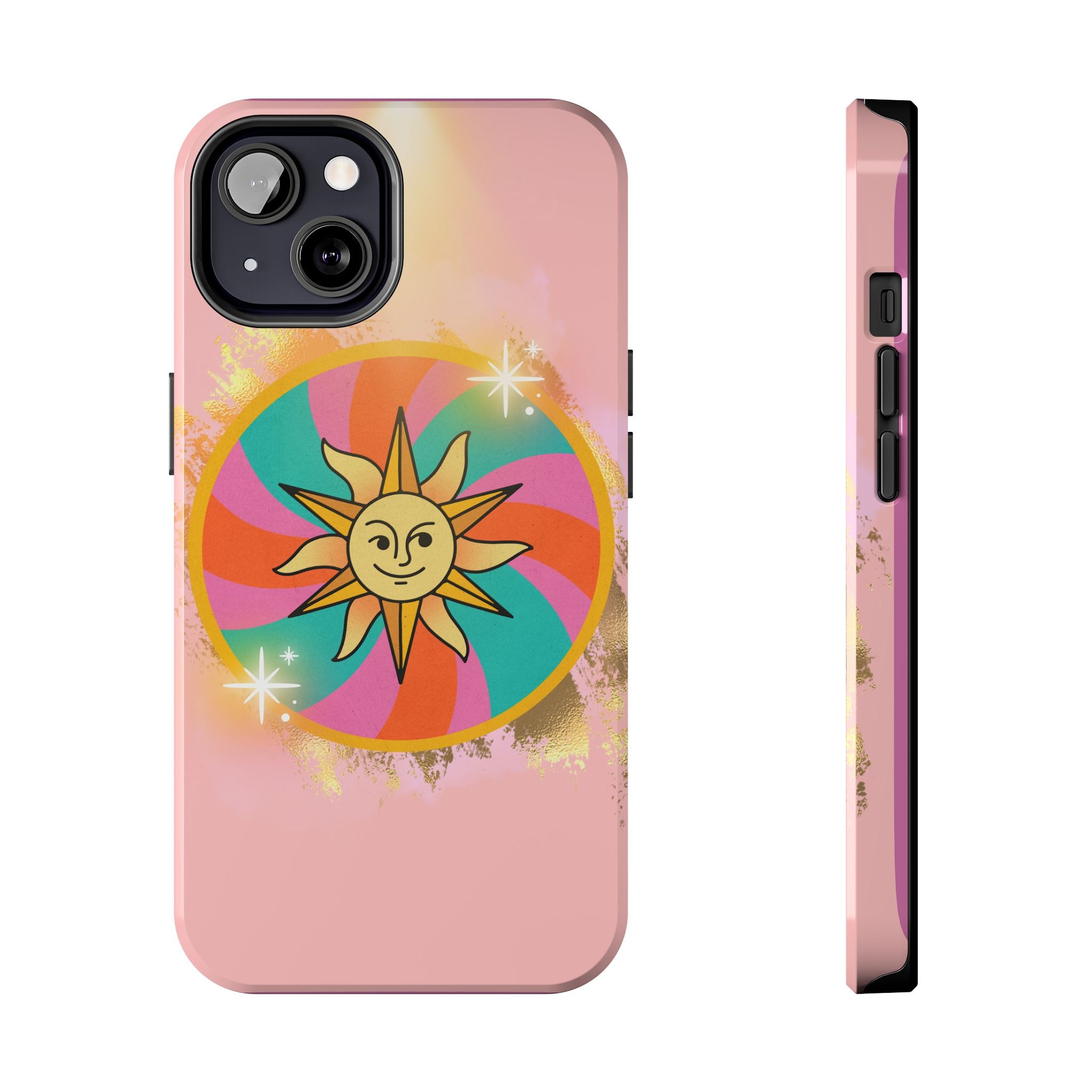70s Sunshine Tarot Gold Mystical Phone Case 🔮☀️📱