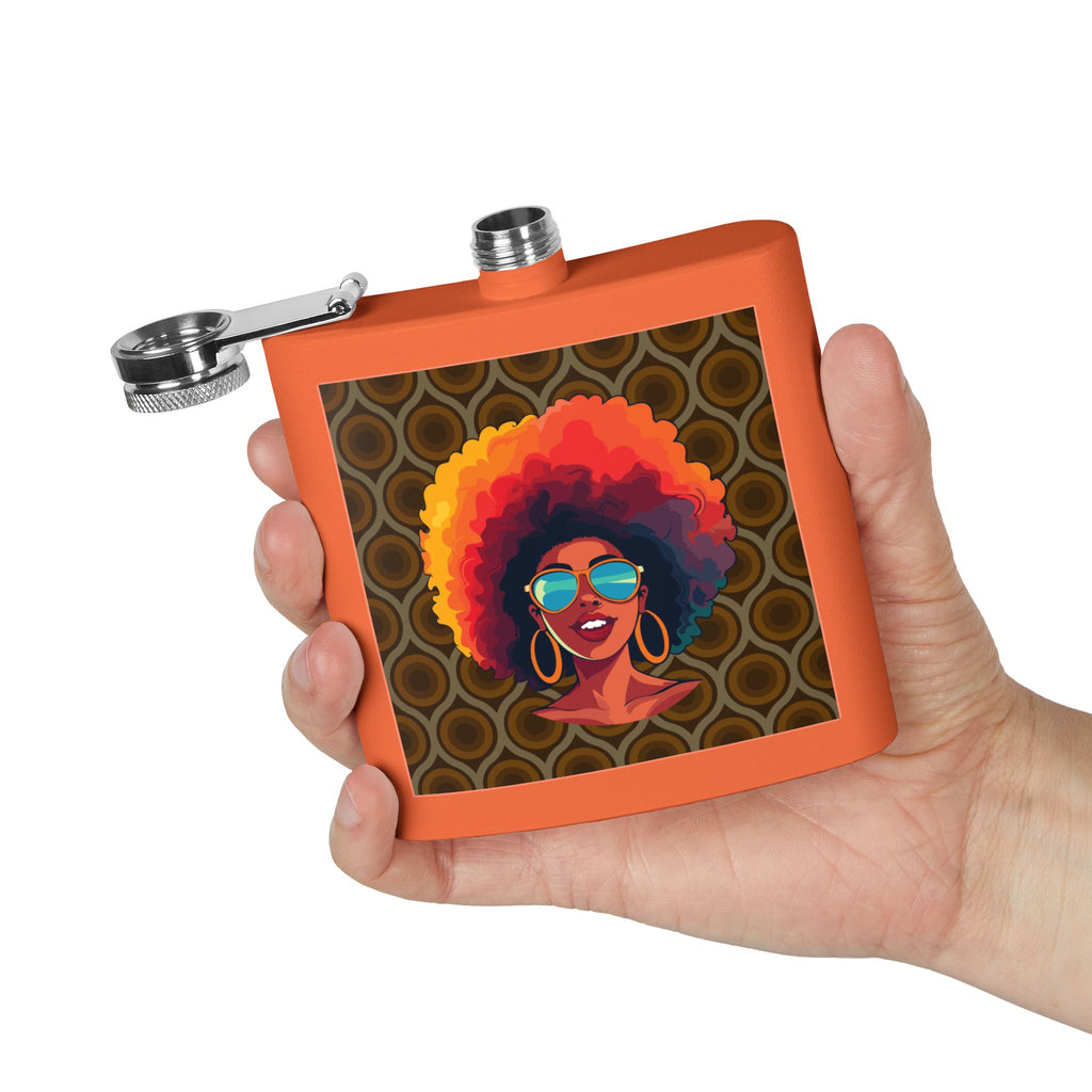 Beautiful Afro Woman Flask