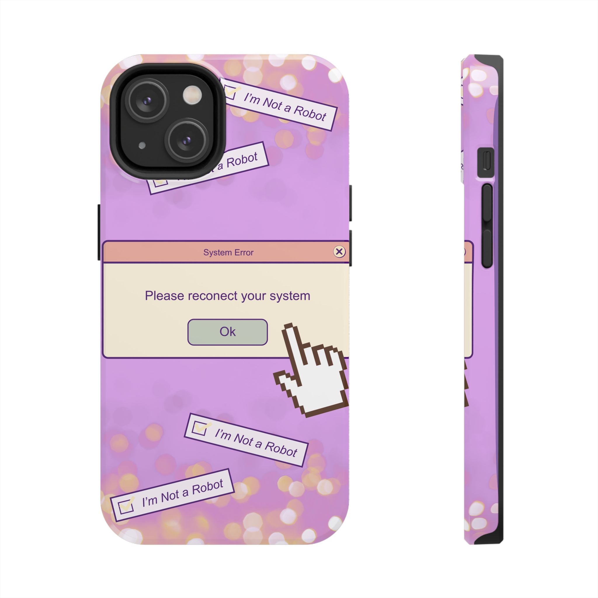 Y2K I’m Not a Robot System Error Phone Case 🤖💻📱