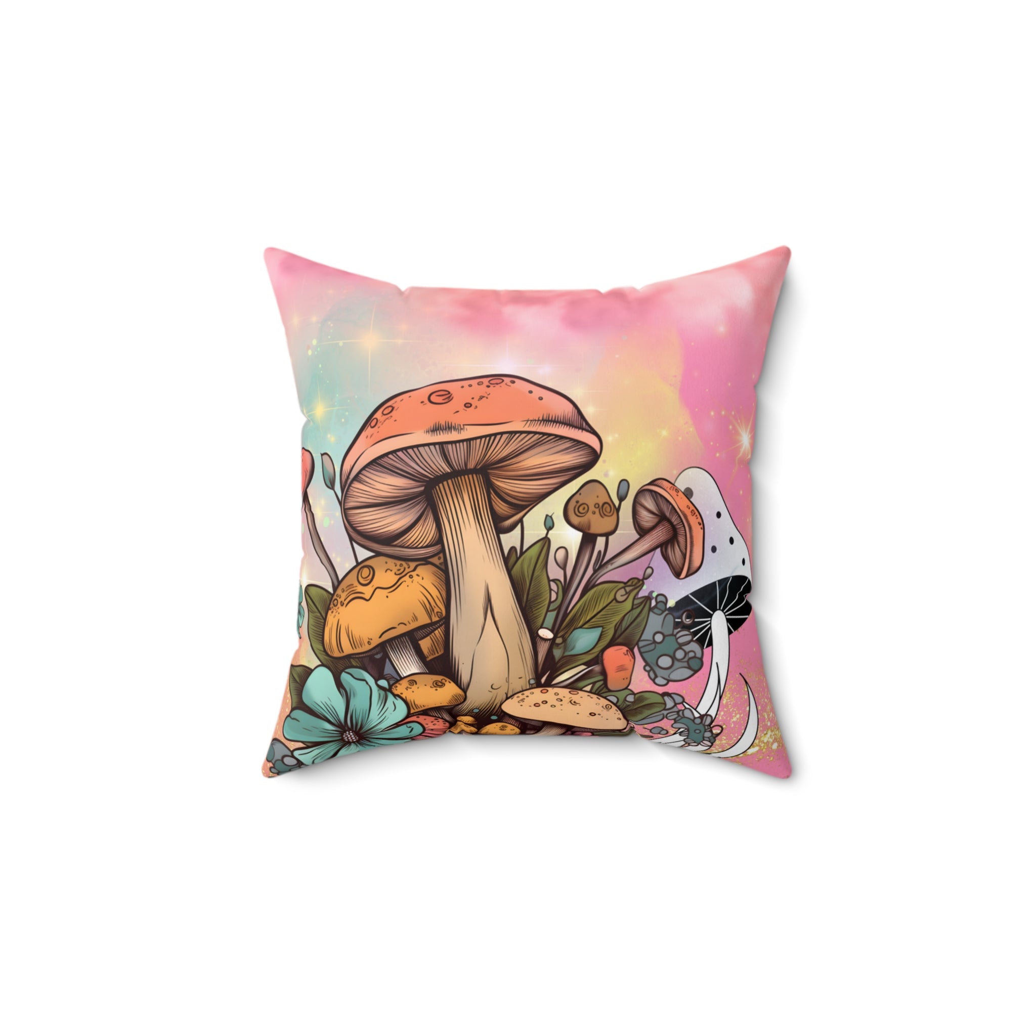Mushroom Afternoon 70s Pillow 🍄🌸✨