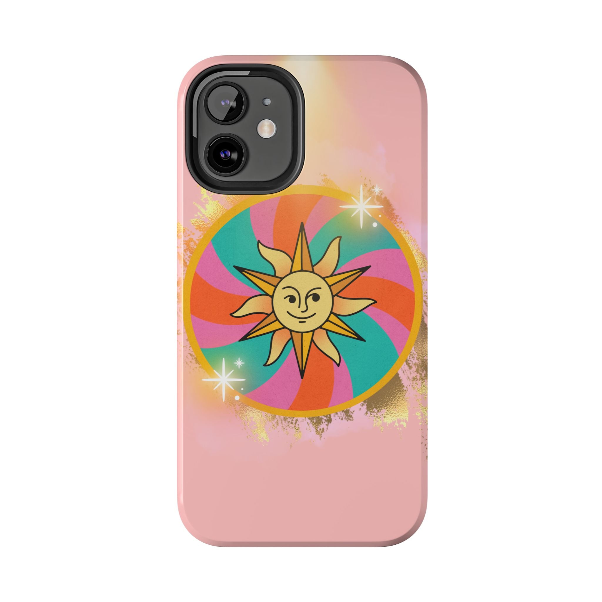 70s Sunshine Tarot Gold Mystical Phone Case 🔮☀️📱