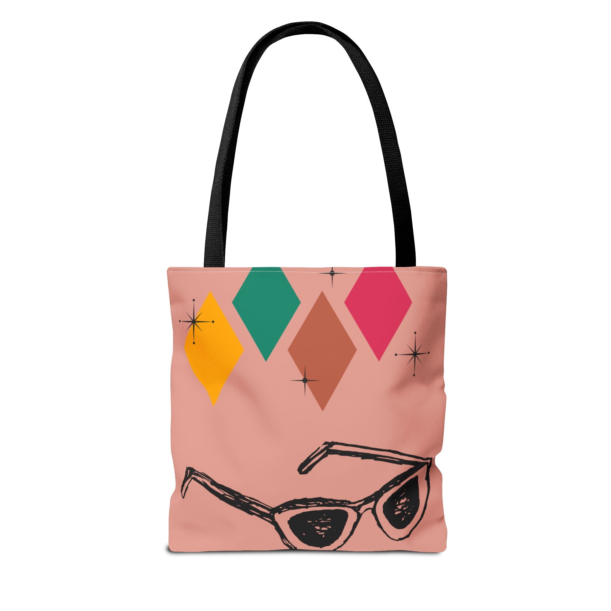 🕶️ 50s Retro Peachy Tote Bag