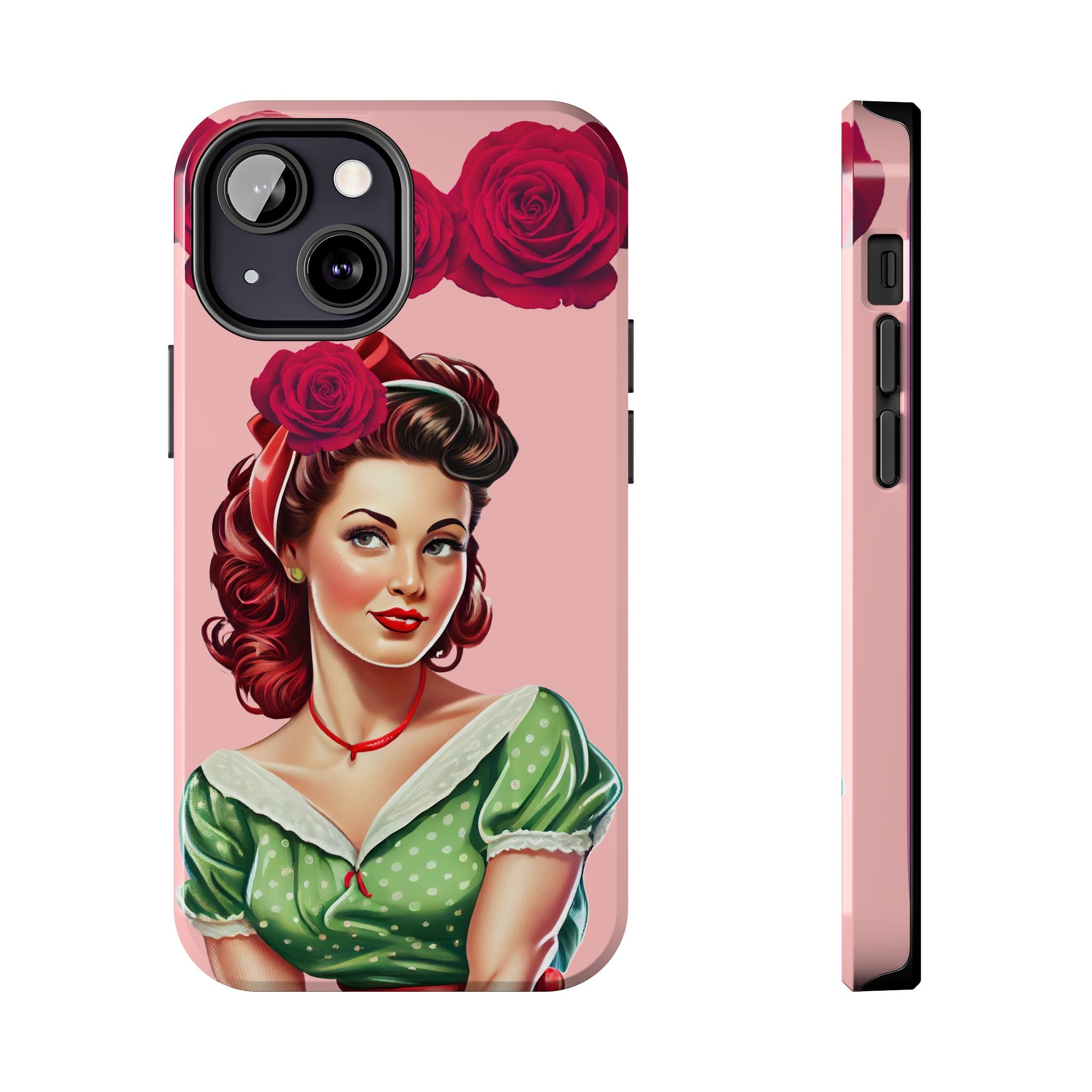 50s Rose Pinup Romance Phone Case 🌹💕📱