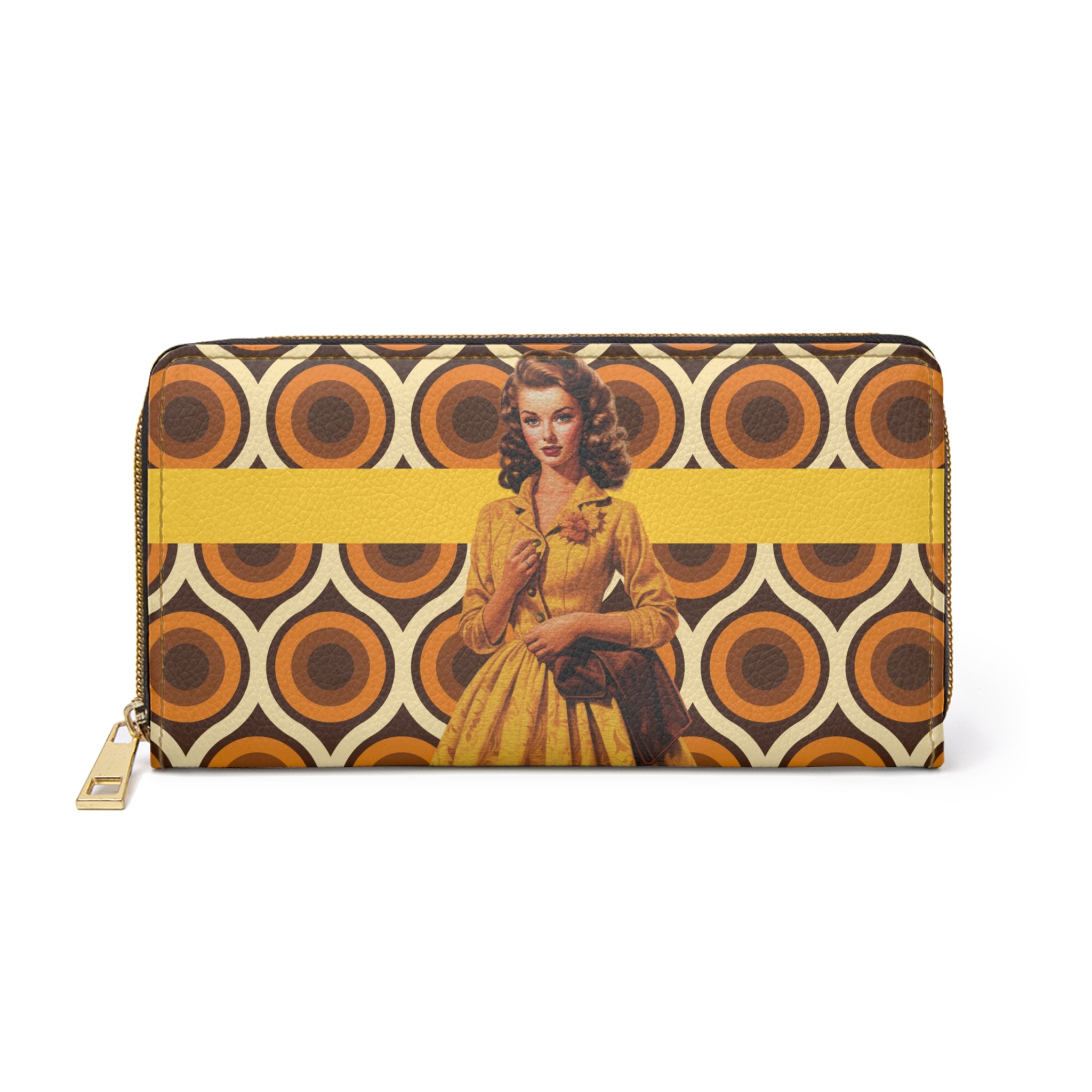 50s-60s Housewife Retro Yellow & Brown Wallet 🍋🤎✨