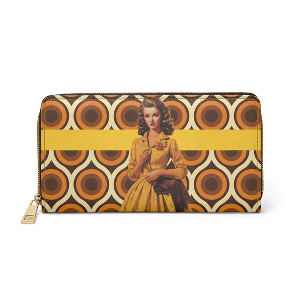 50s-60s Housewife Retro Yellow & Brown Wallet 🍋🤎✨