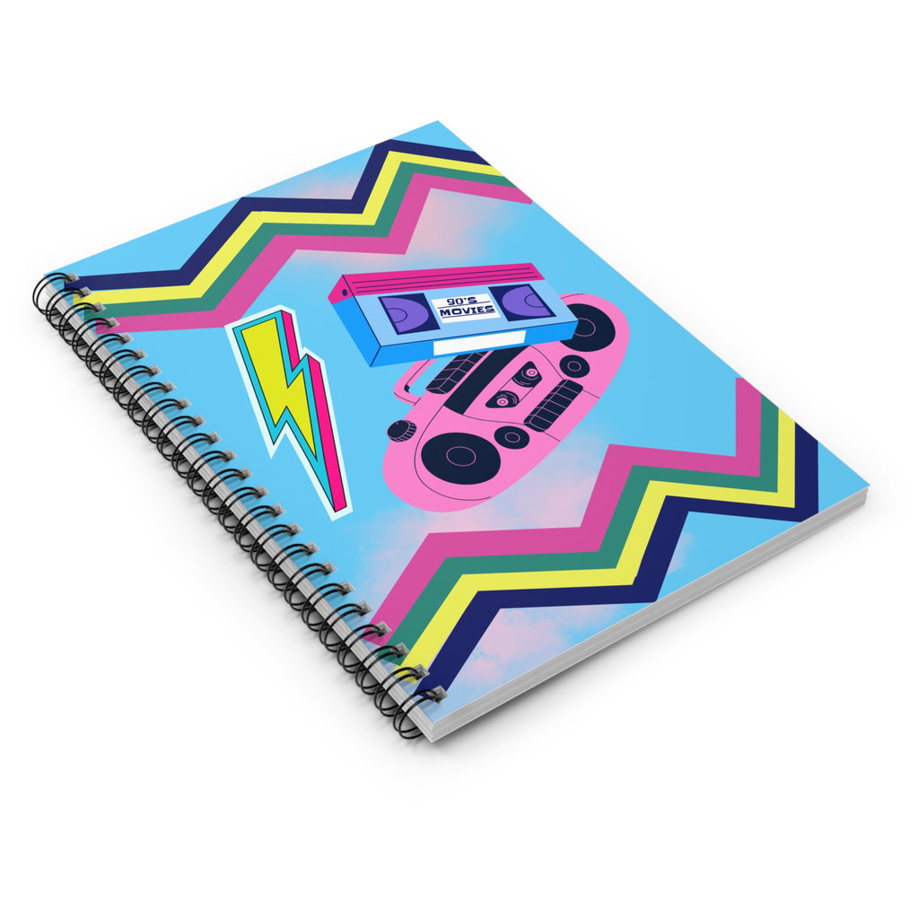 📼⚡ 90s Movies Boombox & Lightning Journal 🎶✨