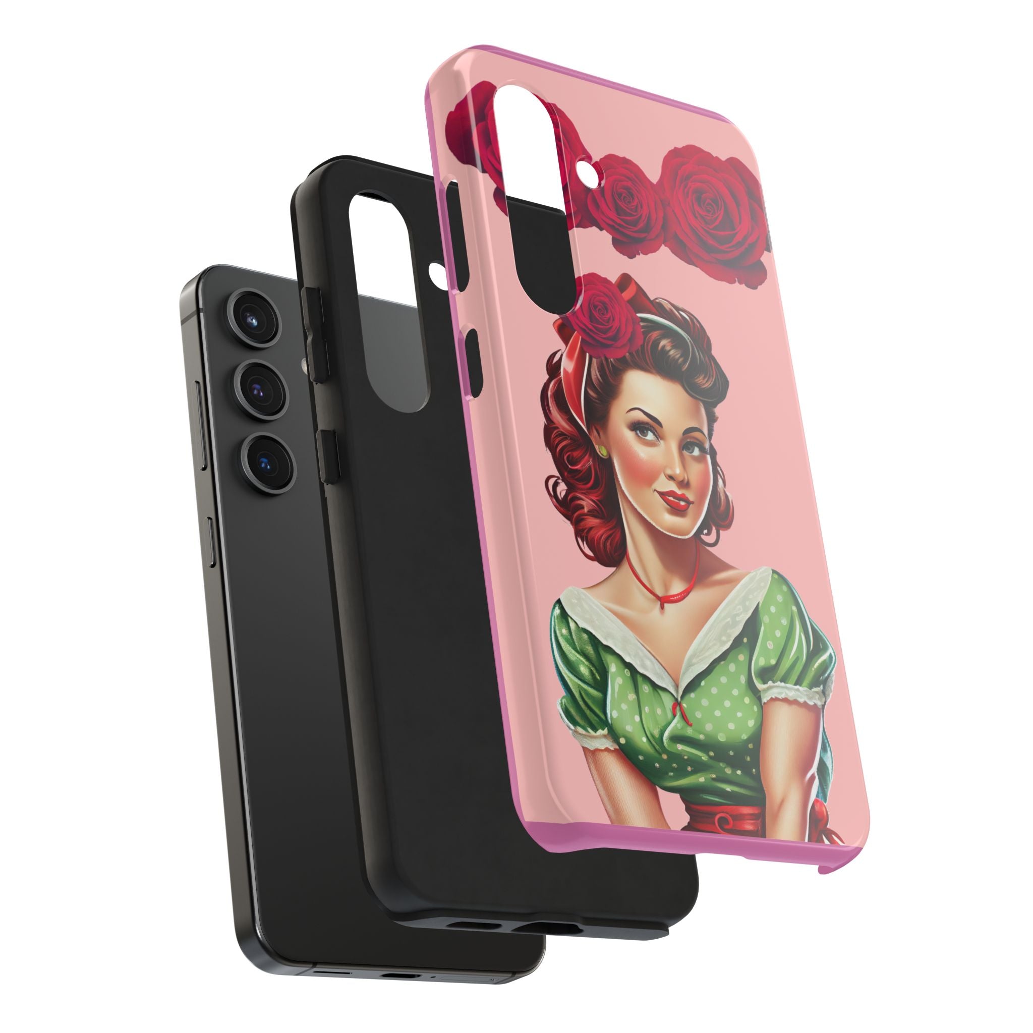 50s Rose Pinup Romance Phone Case 🌹💕📱
