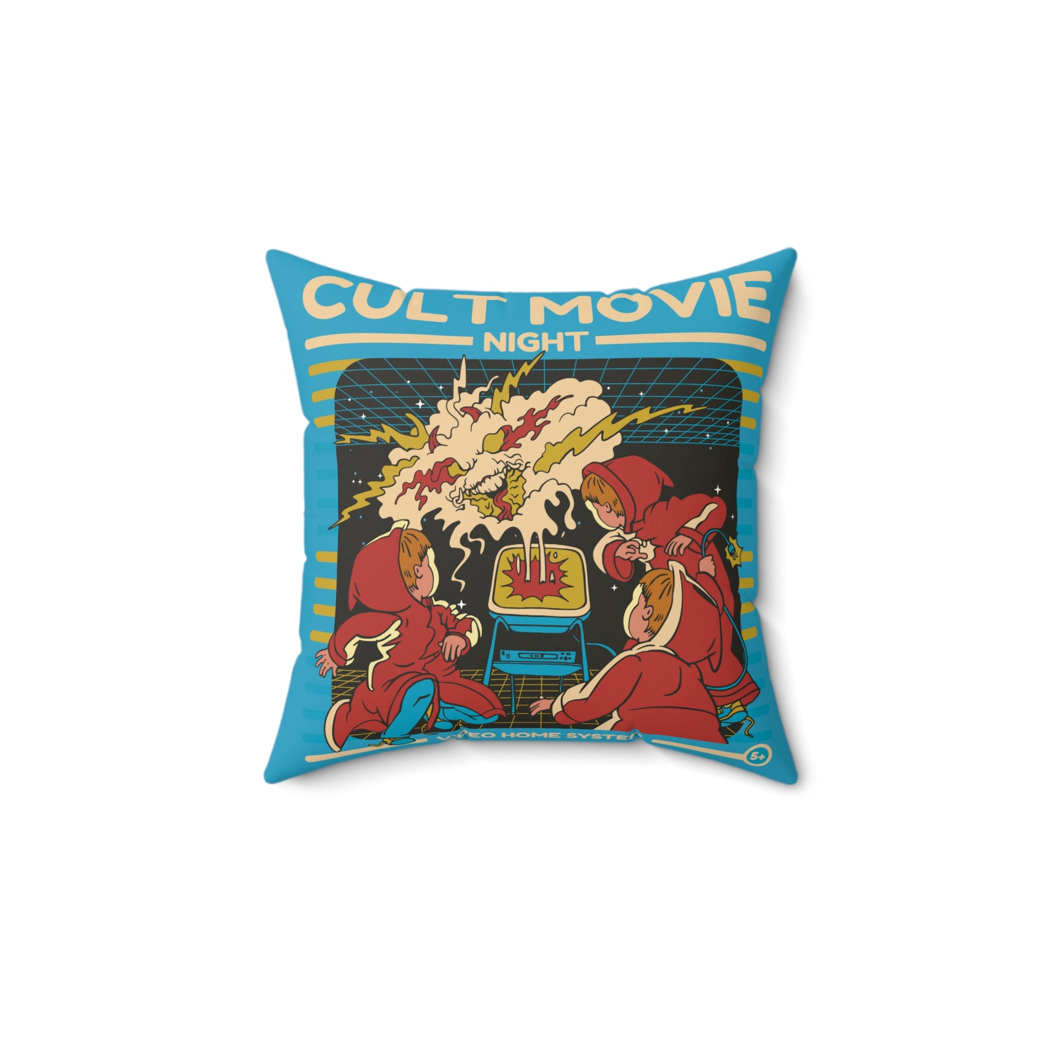 Cult Movie Night 80s Nostalgia Pillow