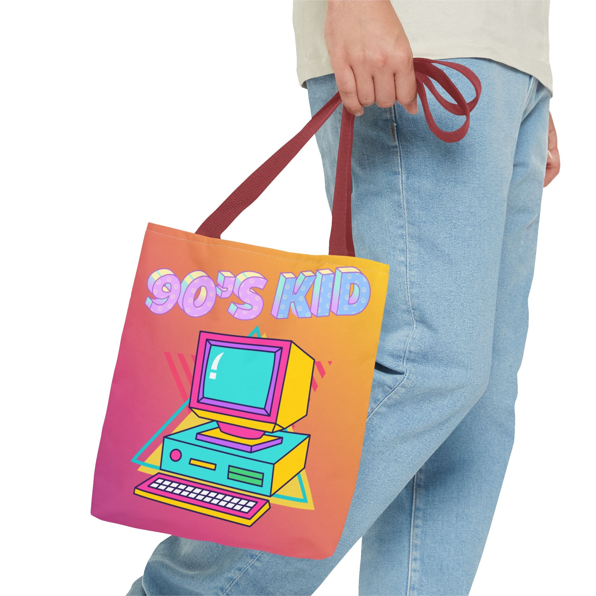 💾🖥️ 90s Kid Computer Tote Bag 🌈✨