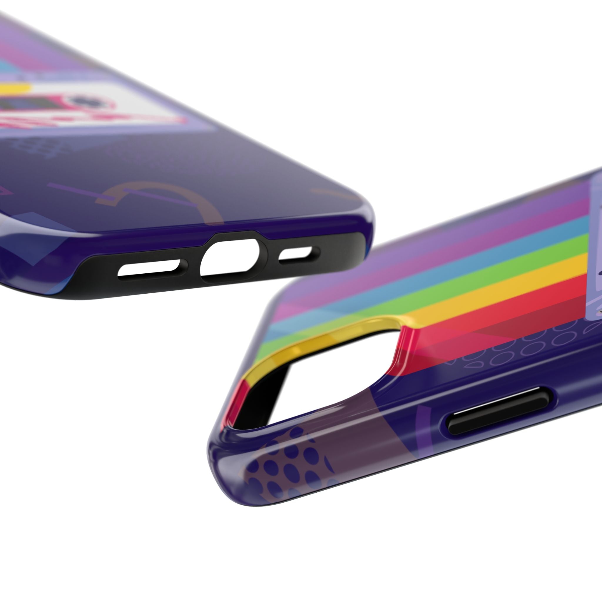 80s–90s Cassette Rainbow Phone Case 📼🌈📱