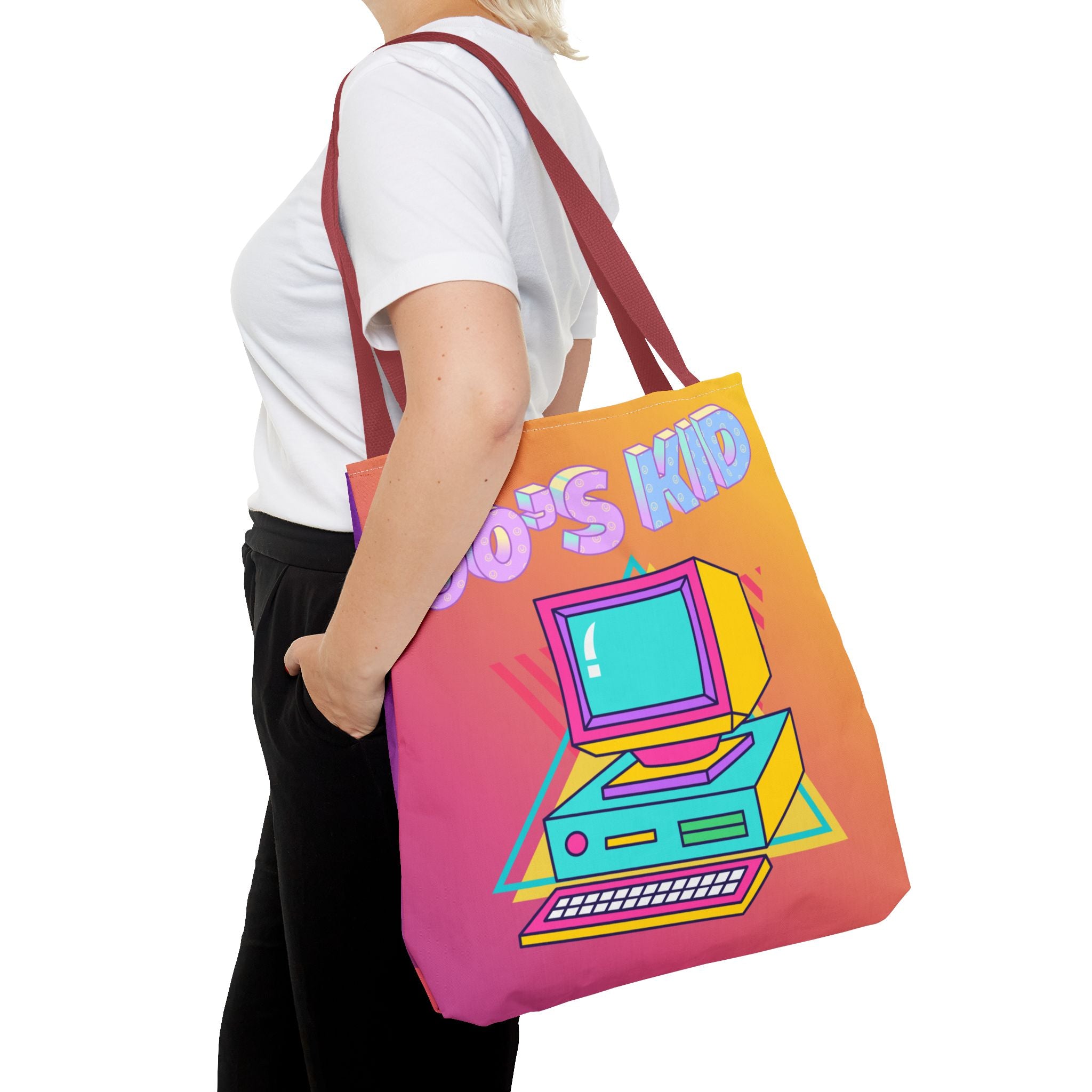 💾🖥️ 90s Kid Computer Tote Bag 🌈✨