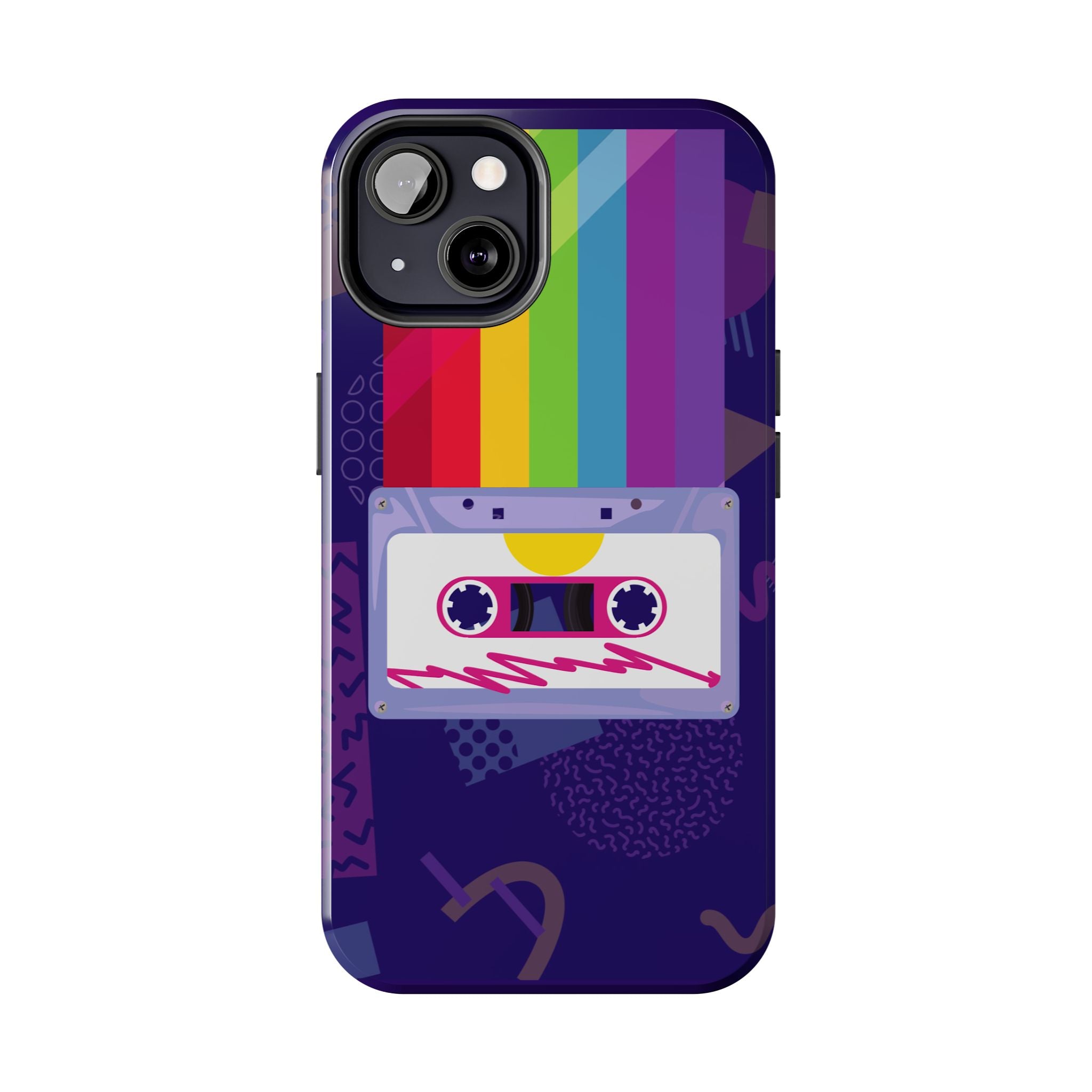 80s–90s Cassette Rainbow Phone Case 📼🌈📱