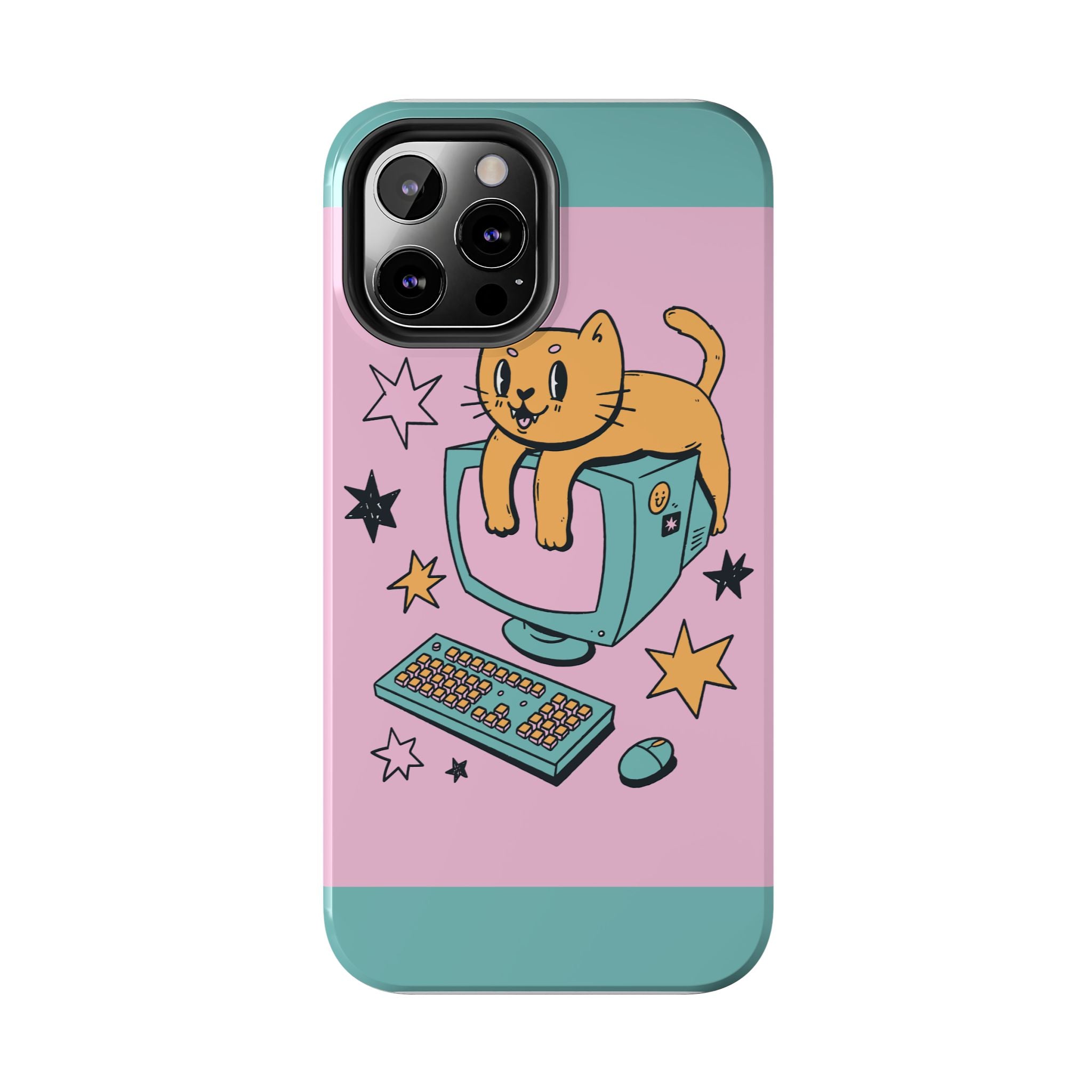90s Cat and Computer Phone Case 🐱💾