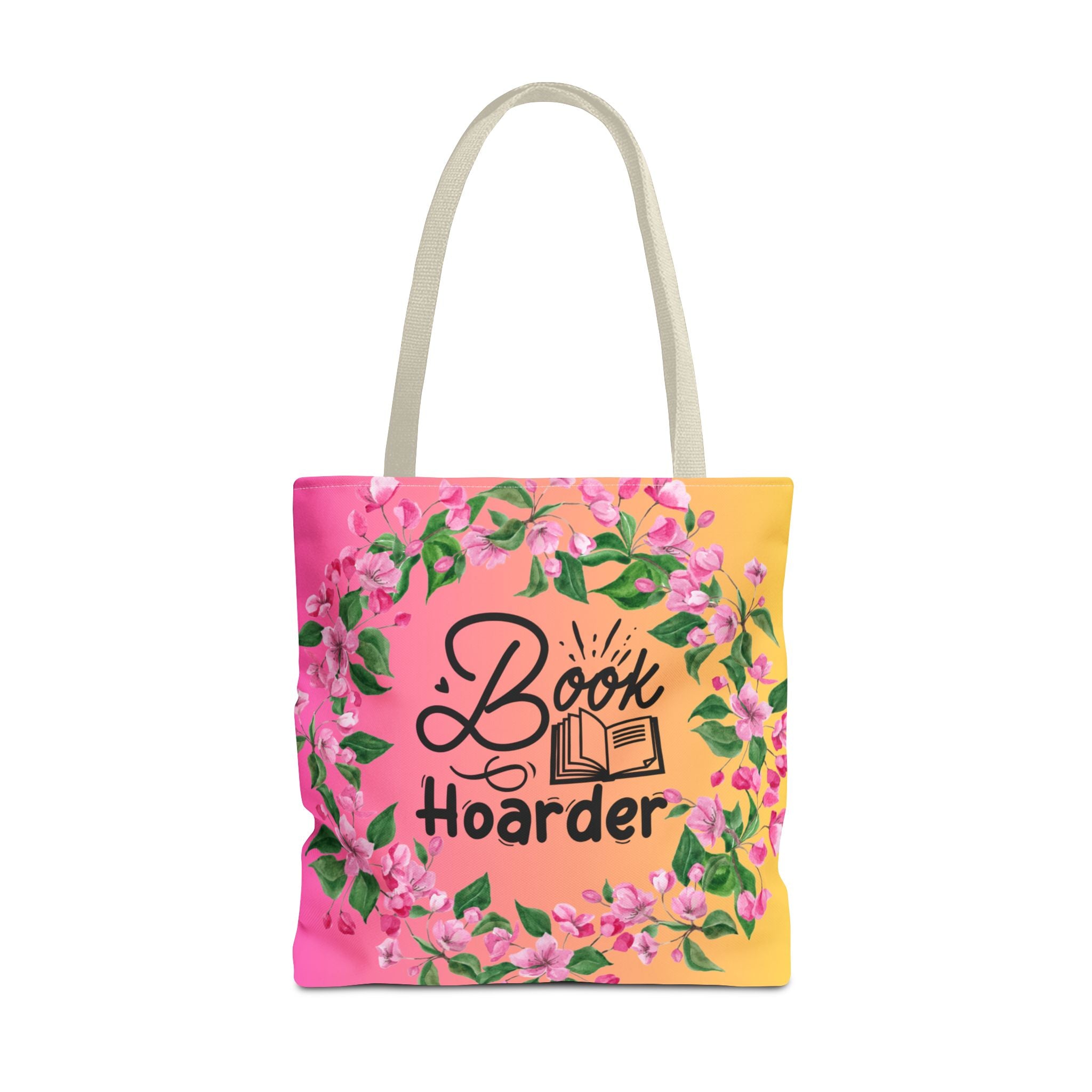💖 60s–90s Book Hoarder Retro Tote Bag – Bright Pink & Yellow