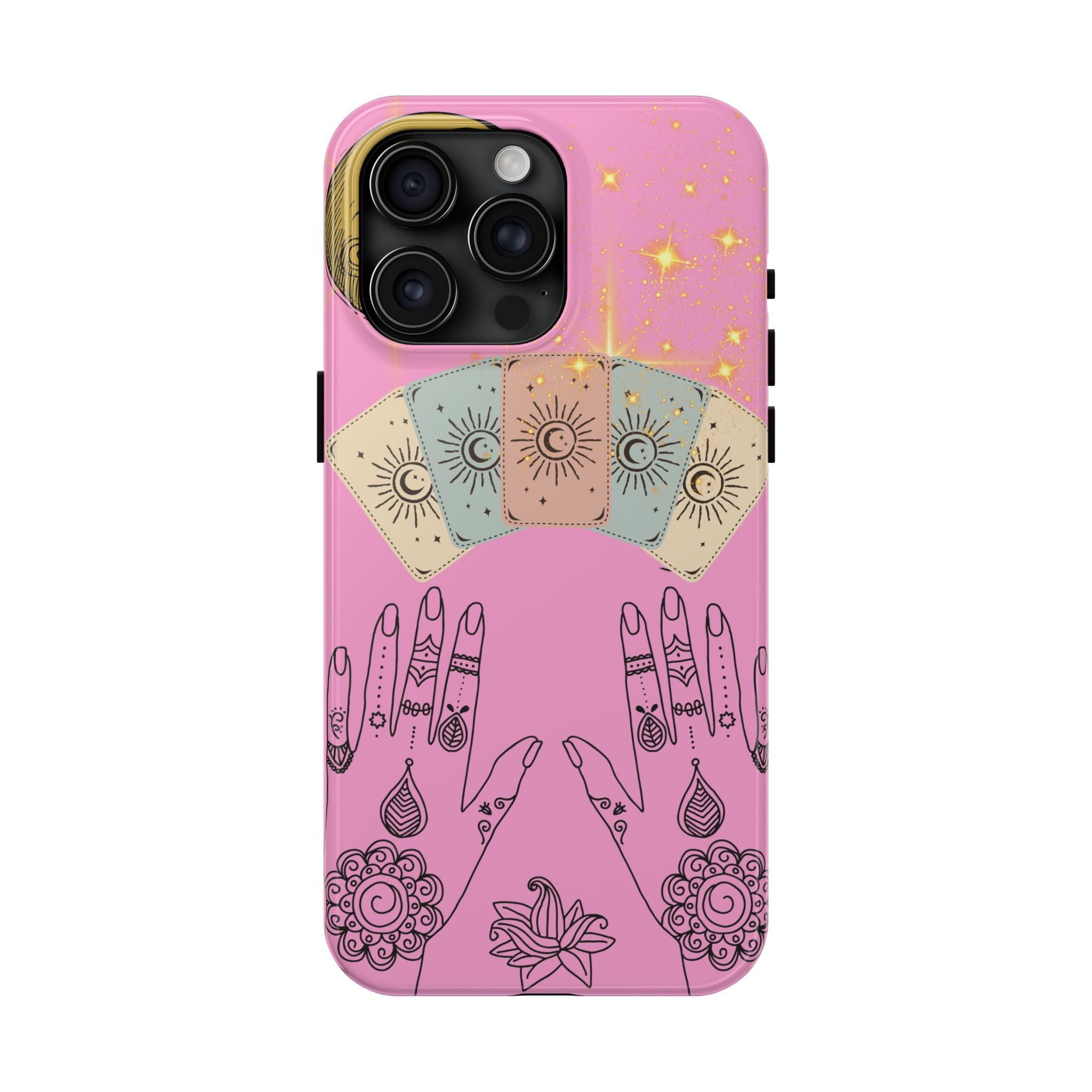 60s–70s Mystical Tarot Henna Hands Phone Case 🔮📱