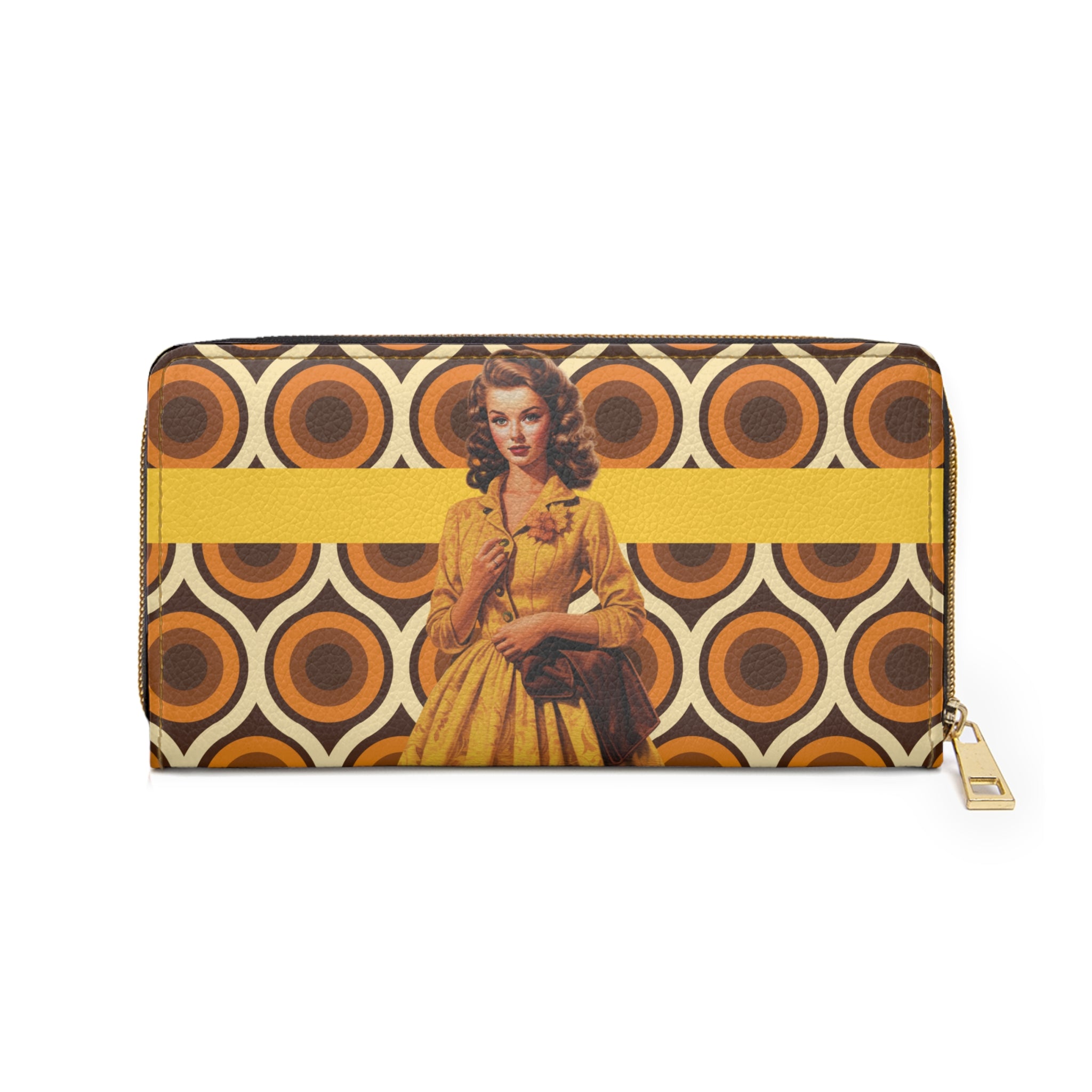 50s-60s Housewife Retro Yellow & Brown Wallet 🍋🤎✨