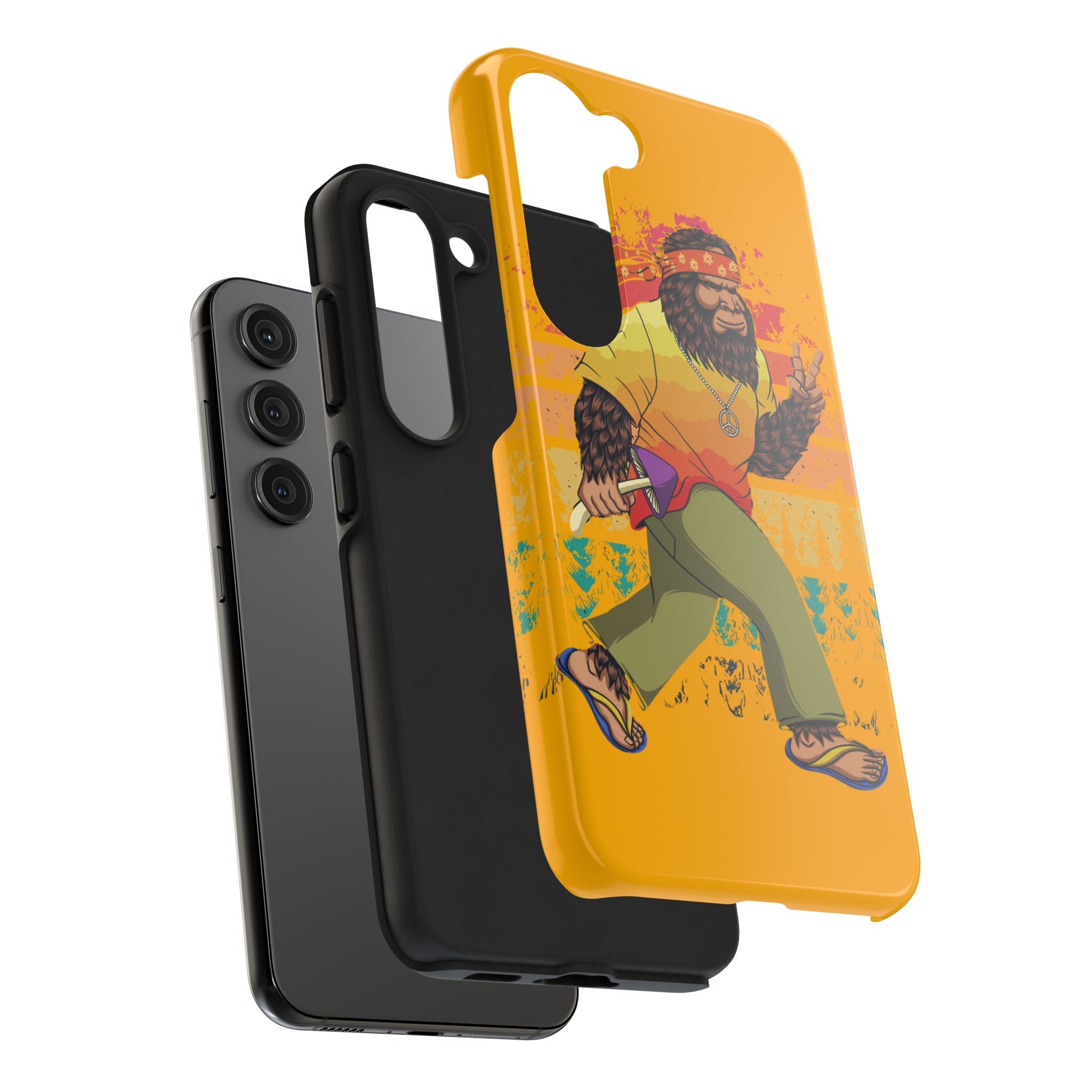 70s Bigfoot Mushroom Hunting Peace Phone Case 🍄✌️