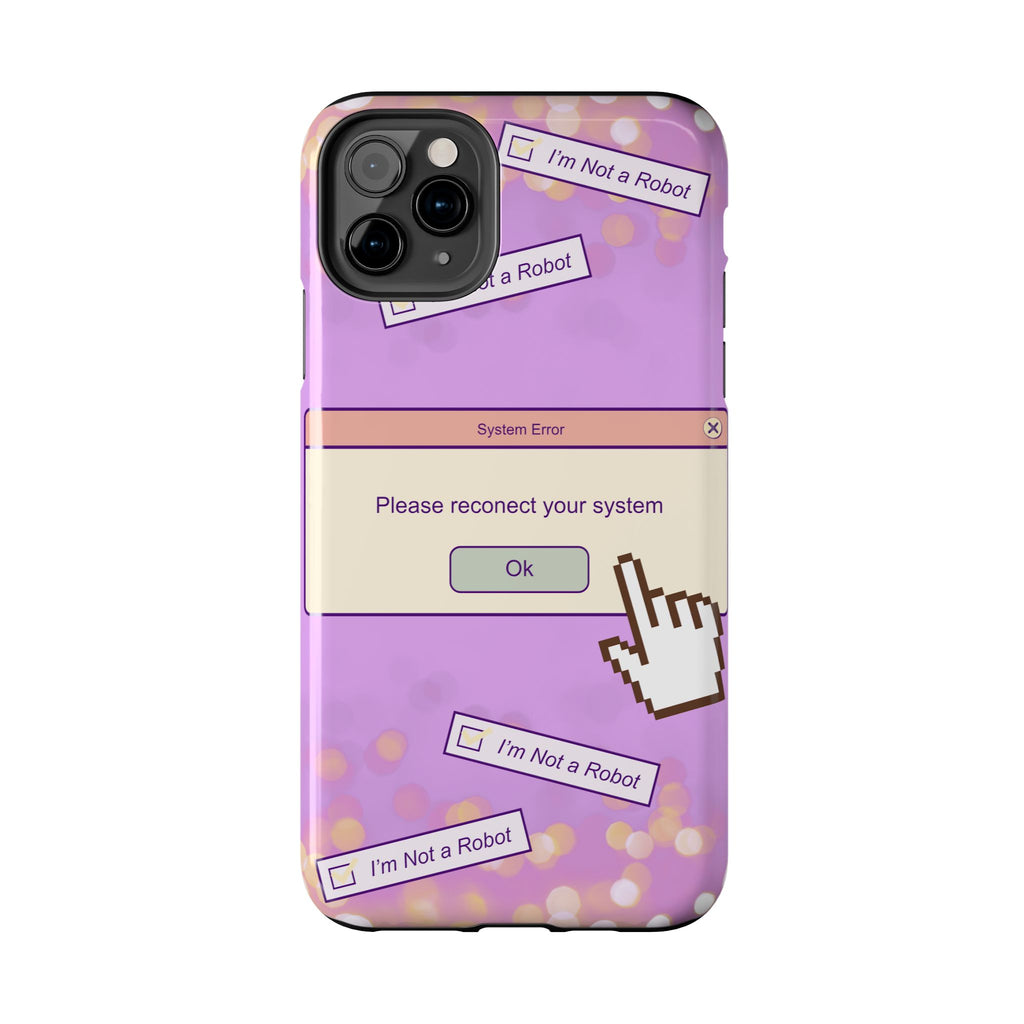 Y2K I’m Not a Robot System Error Phone Case 🤖💻📱