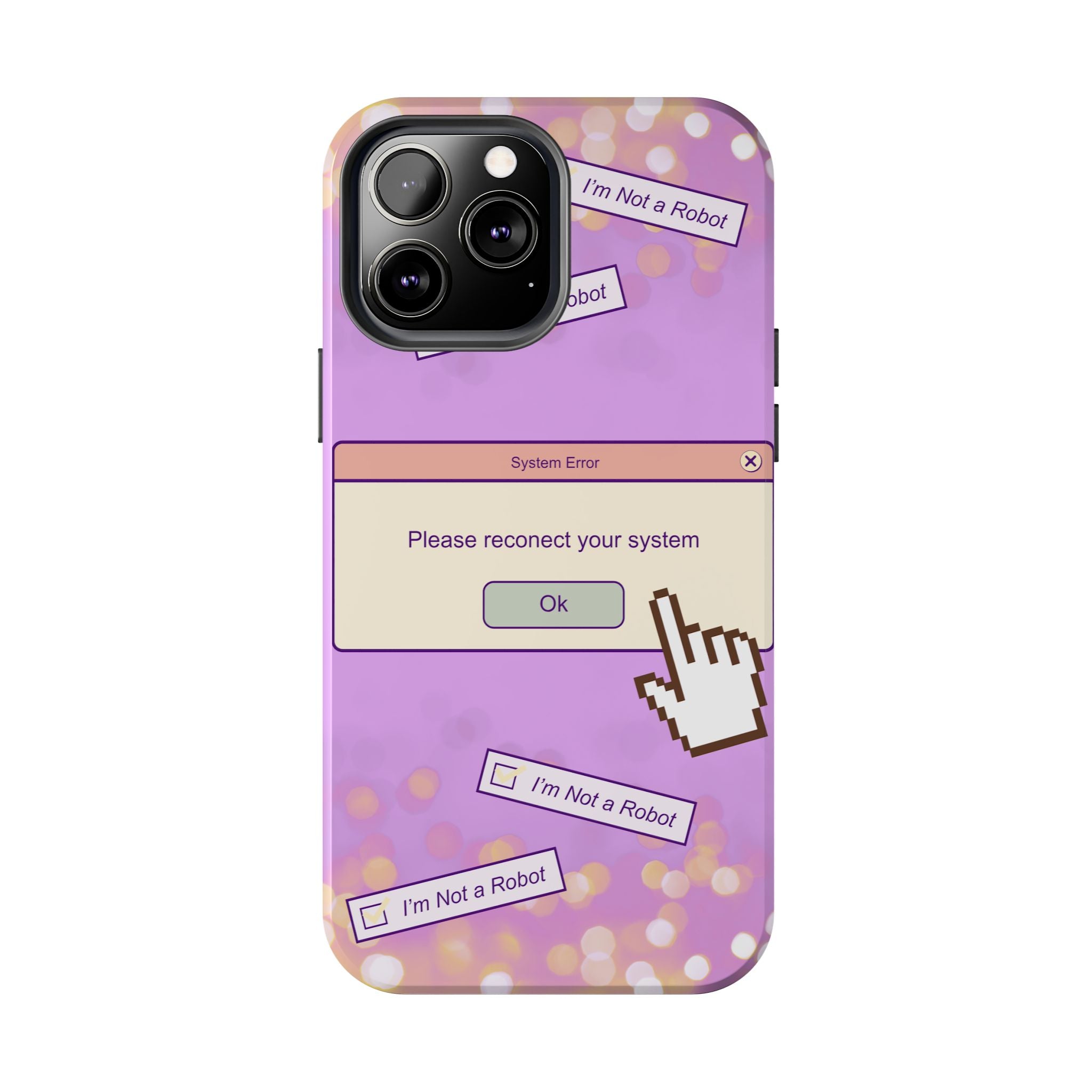 Y2K I’m Not a Robot System Error Phone Case 🤖💻📱