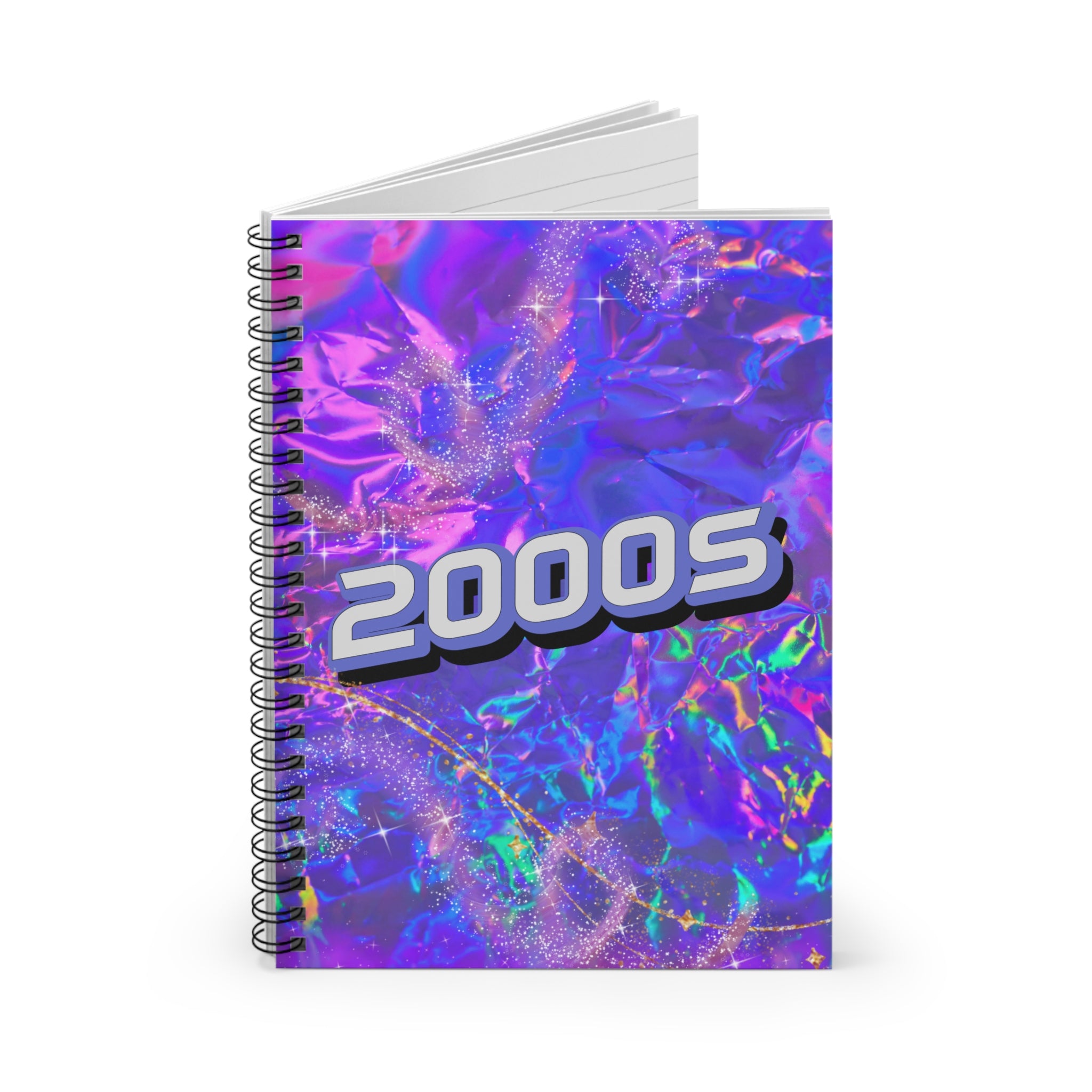 ✨💜 2000s Glitter Shine Journal – Purple & Blue Vibes 🌌💖