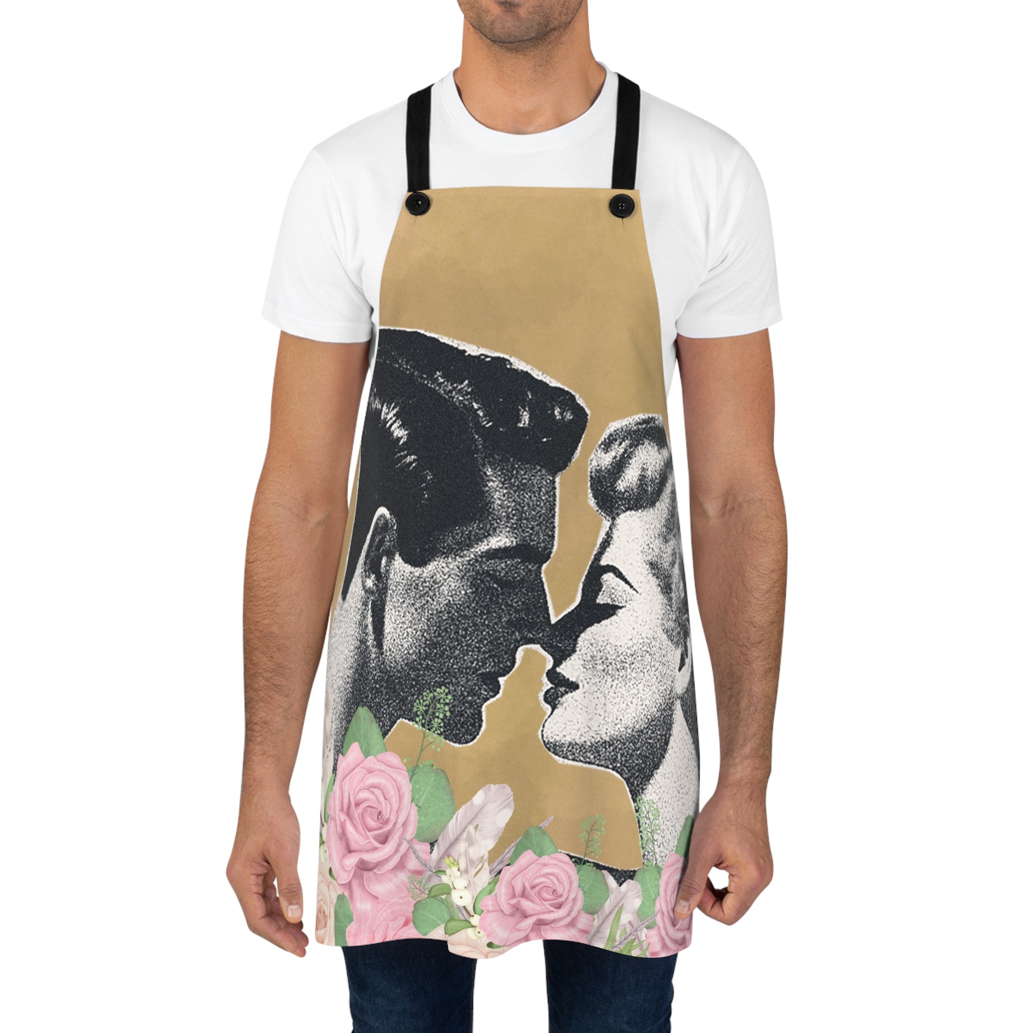 🌹💖 Vintage Old Love Floral Bouquet Apron 🌸👩‍🍳