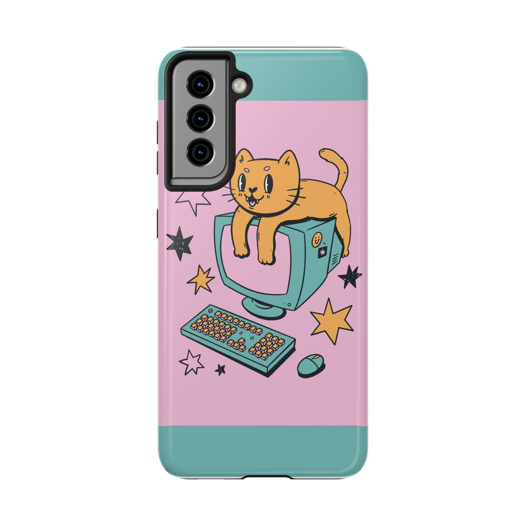 90s Cat and Computer Phone Case 🐱💾