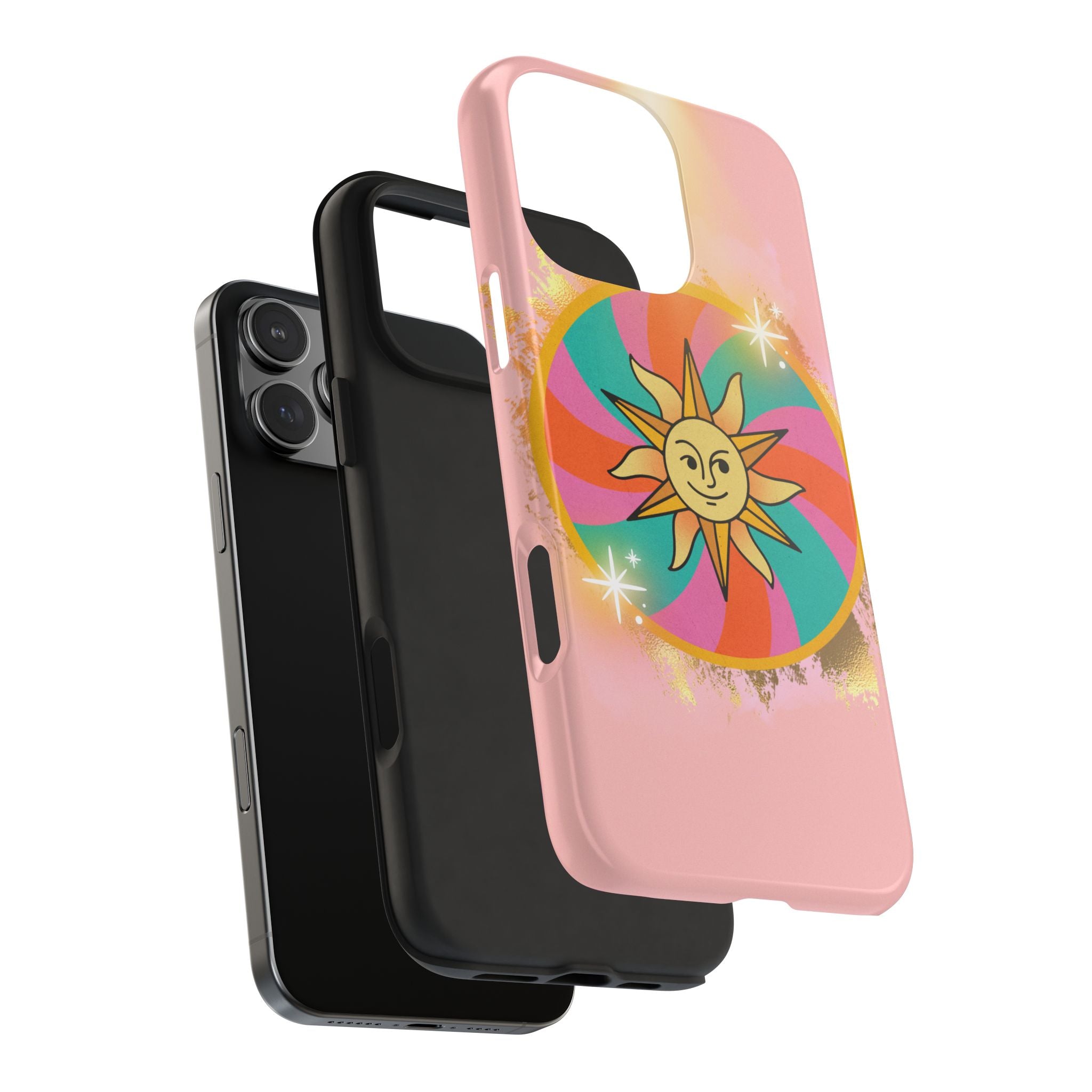 70s Sunshine Tarot Gold Mystical Phone Case 🔮☀️📱