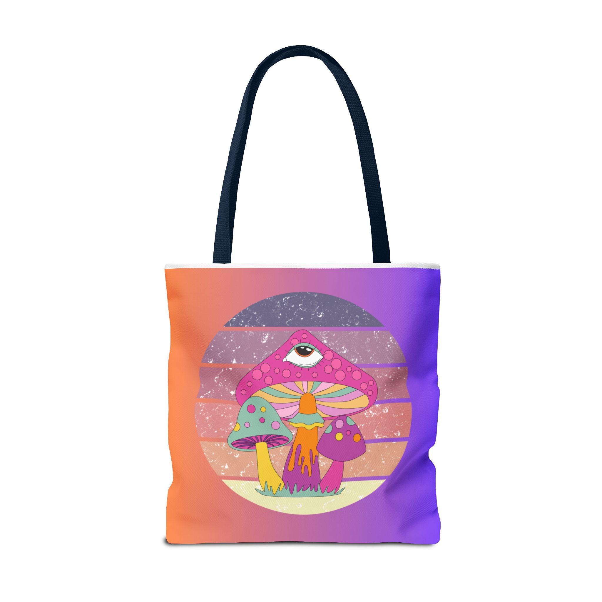 🍄🎶 70s Trippy Mushroom Synthwave Tote Bag 🌈✨