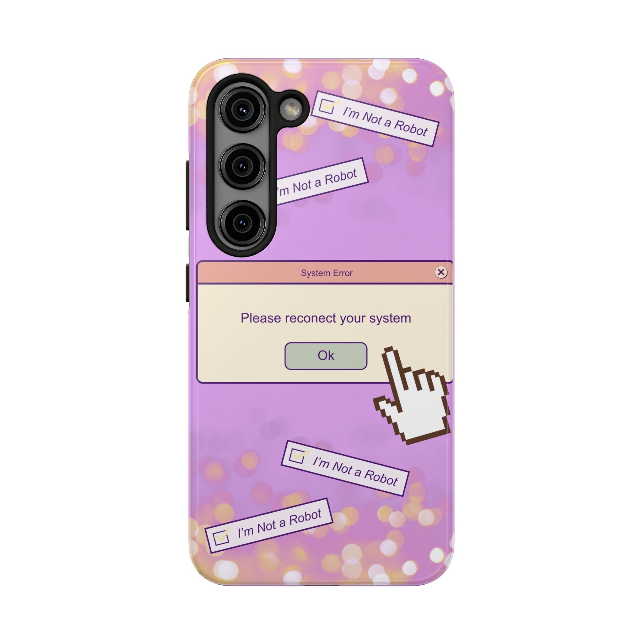 Y2K I’m Not a Robot System Error Phone Case 🤖💻📱