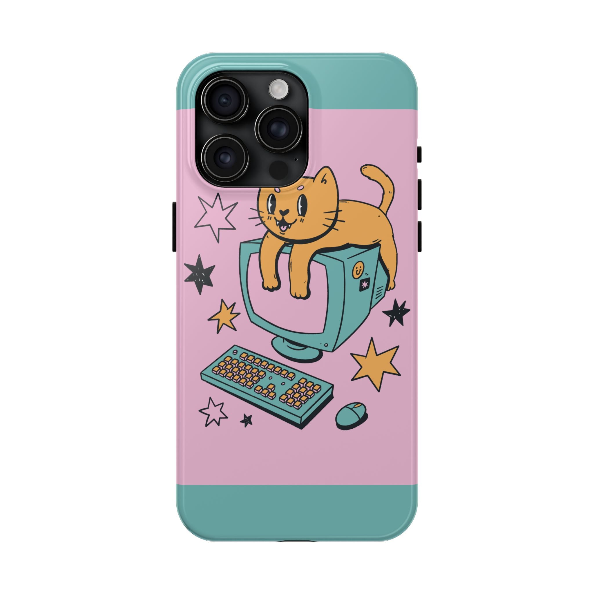 90s Cat and Computer Phone Case 🐱💾