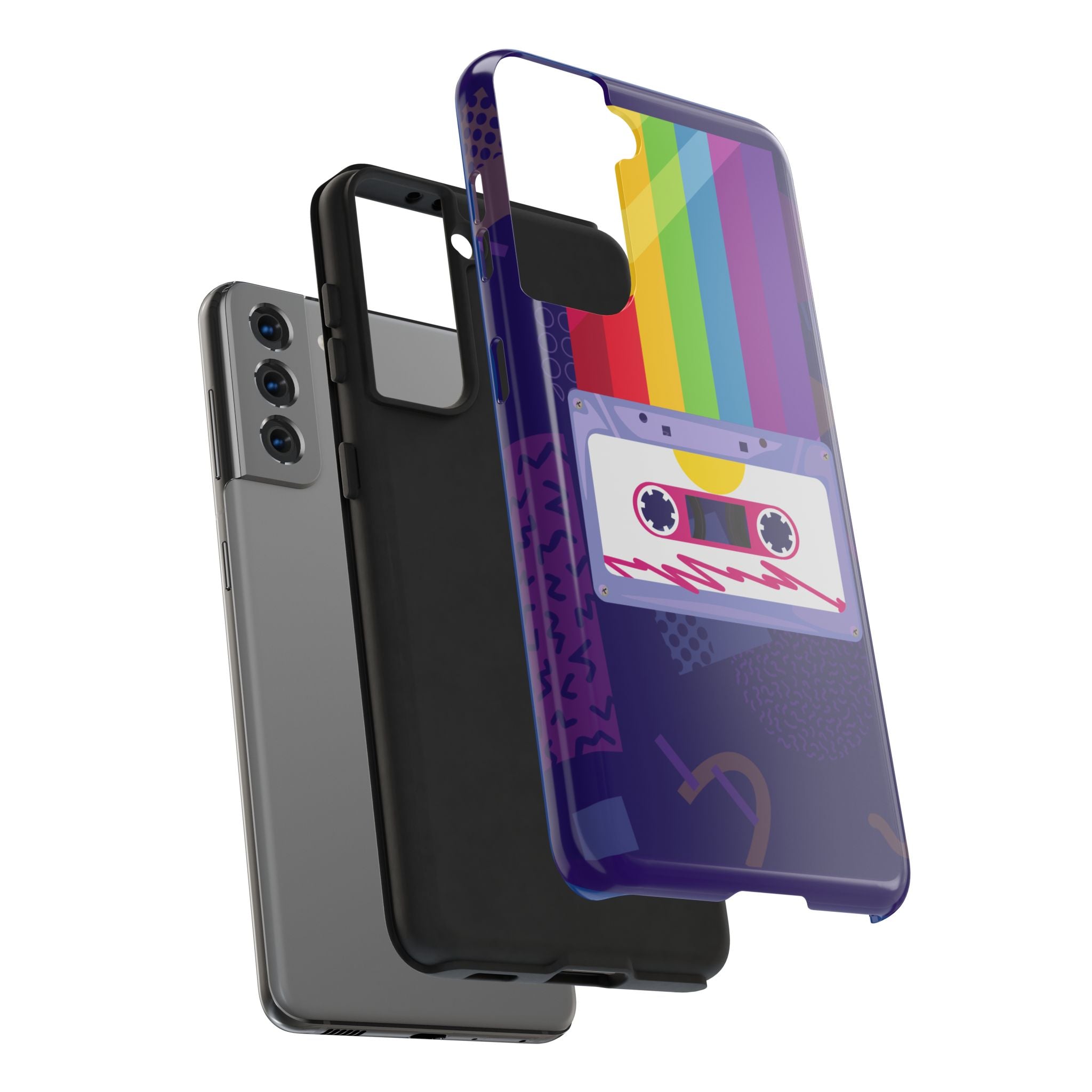 80s–90s Cassette Rainbow Phone Case 📼🌈📱