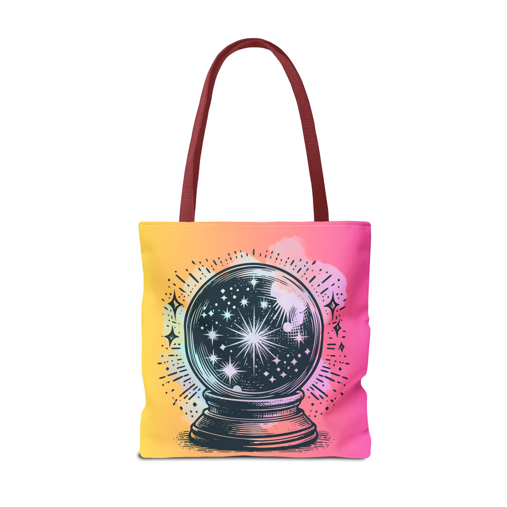🔮✨ 70s Crystal Ball Mystical Tote Bag 🌼🌙