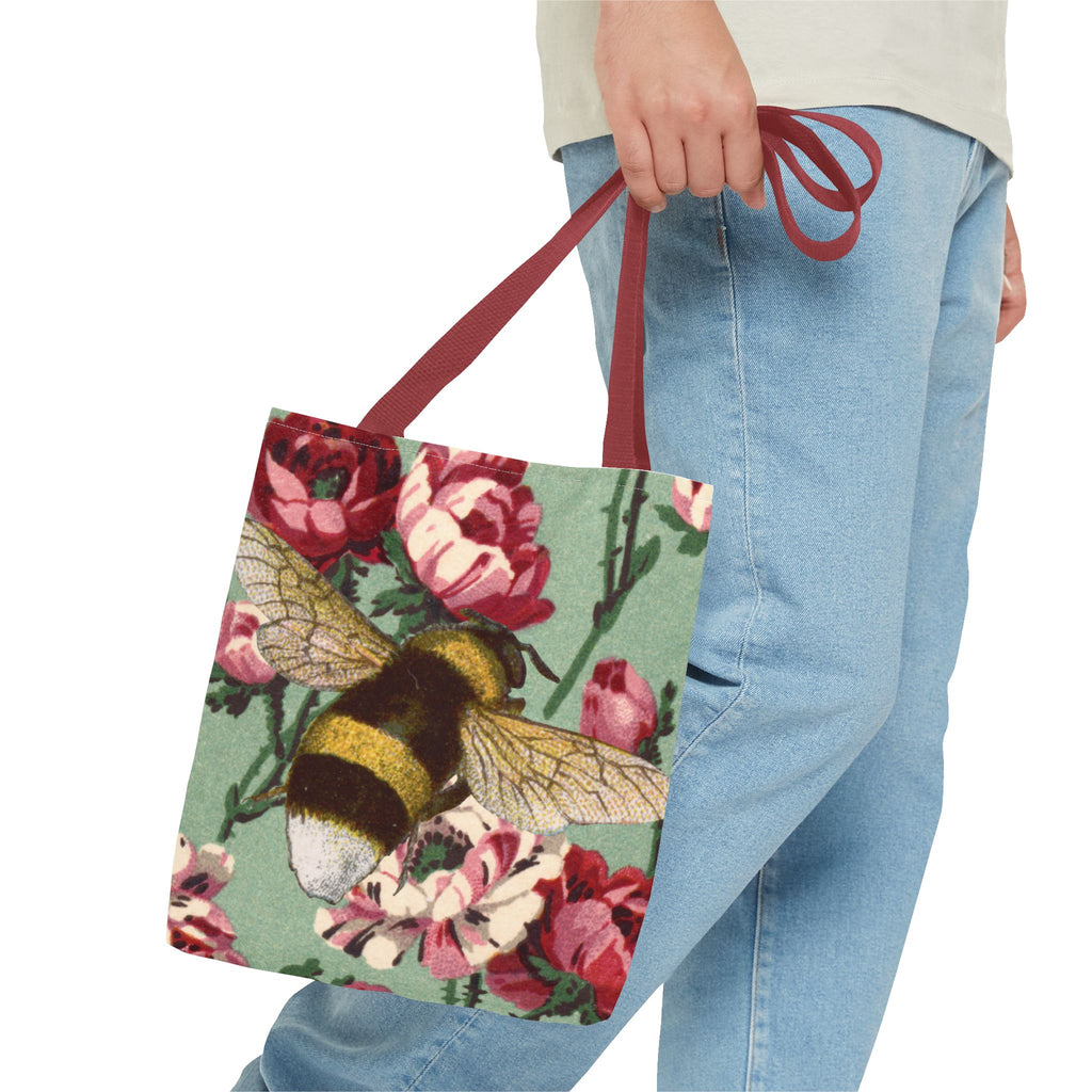 🐝🌼 60s Bumble Bee Floral Tote Bag 🌸✨