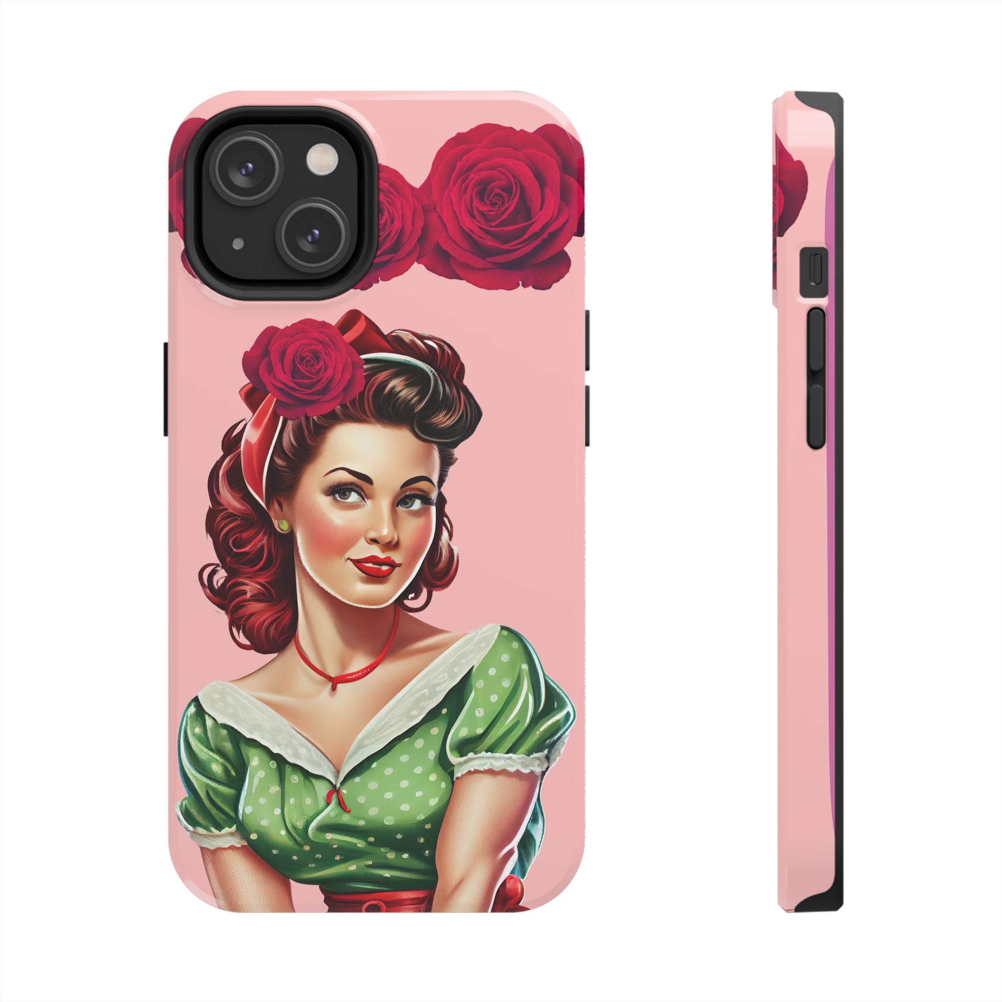 50s Rose Pinup Romance Phone Case 🌹💕📱