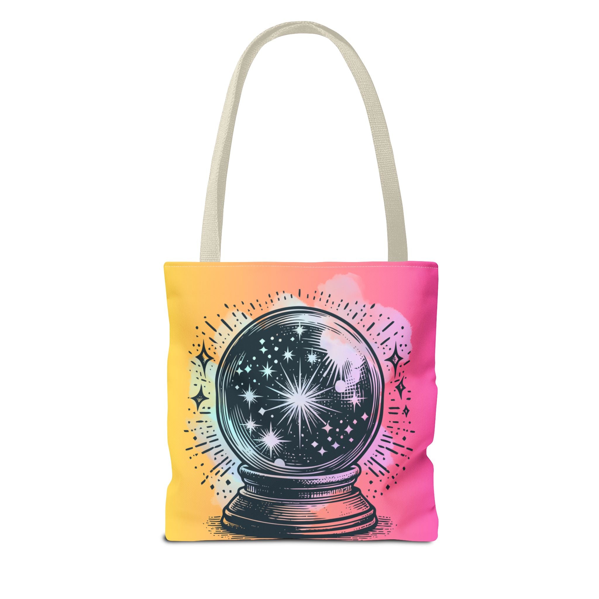 🔮✨ 70s Crystal Ball Mystical Tote Bag 🌼🌙
