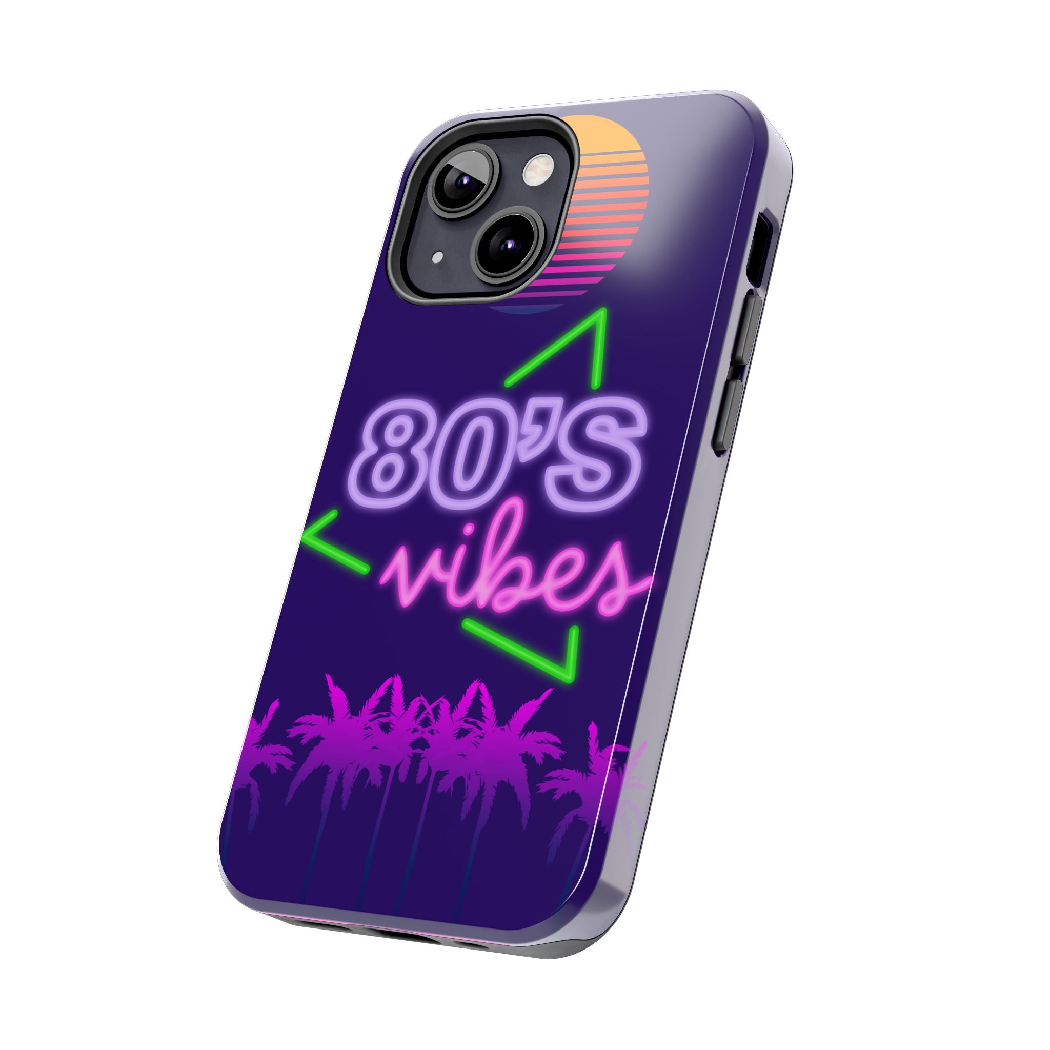 80s Vibes Synthwave Palm Trees Phone Case 🌴🎹📱