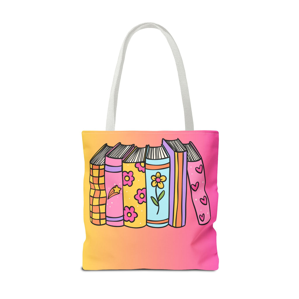 💖 60s–90s Book Hoarder Retro Tote Bag – Bright Pink & Yellow