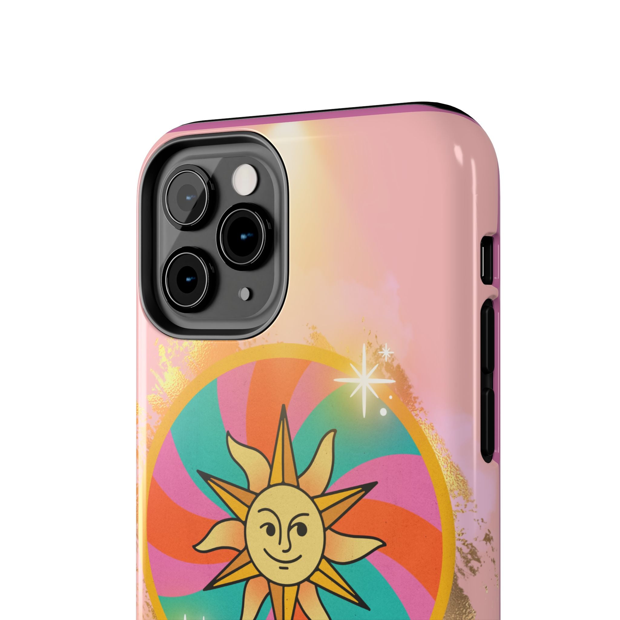 70s Sunshine Tarot Gold Mystical Phone Case 🔮☀️📱