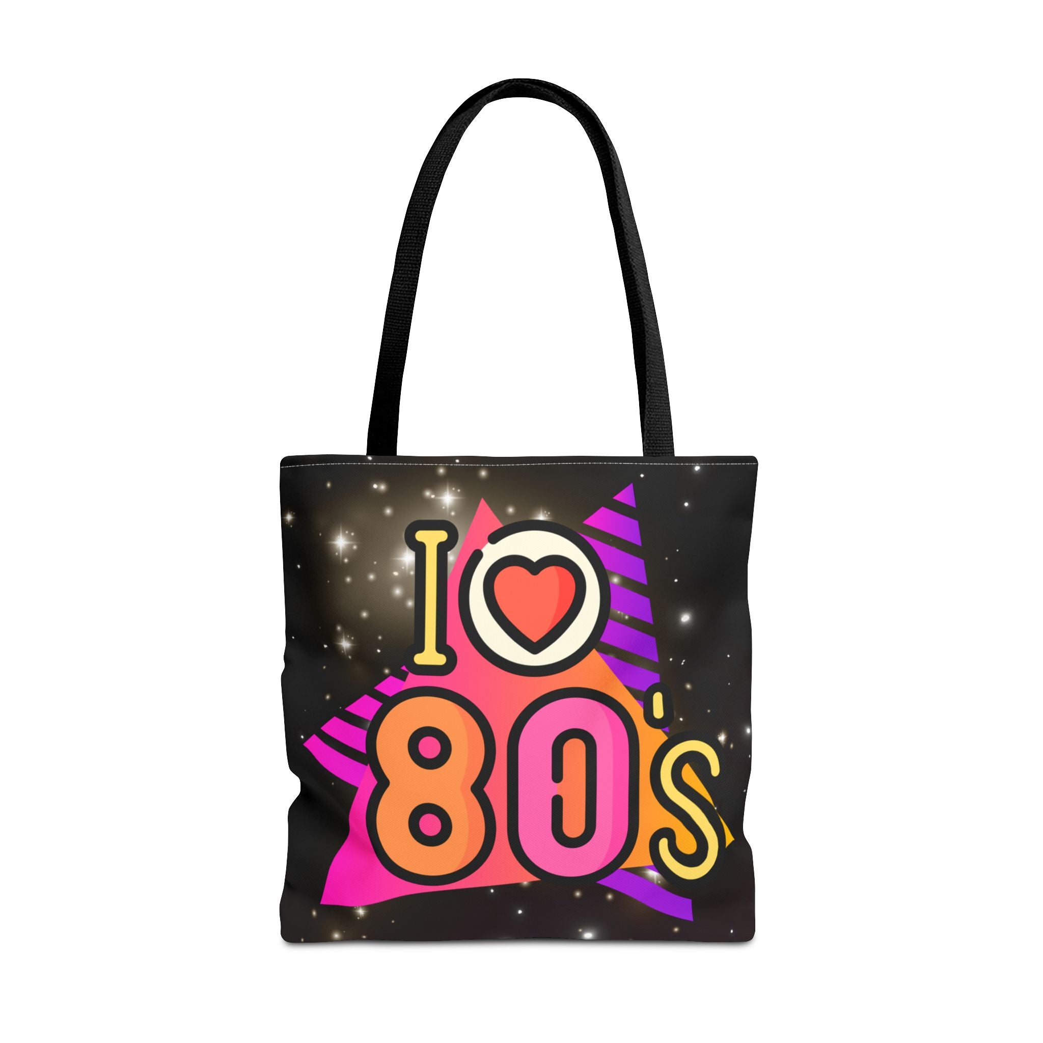 🌟💜 I Heart the 80s Neon Glow Tote Bag 🎶👜