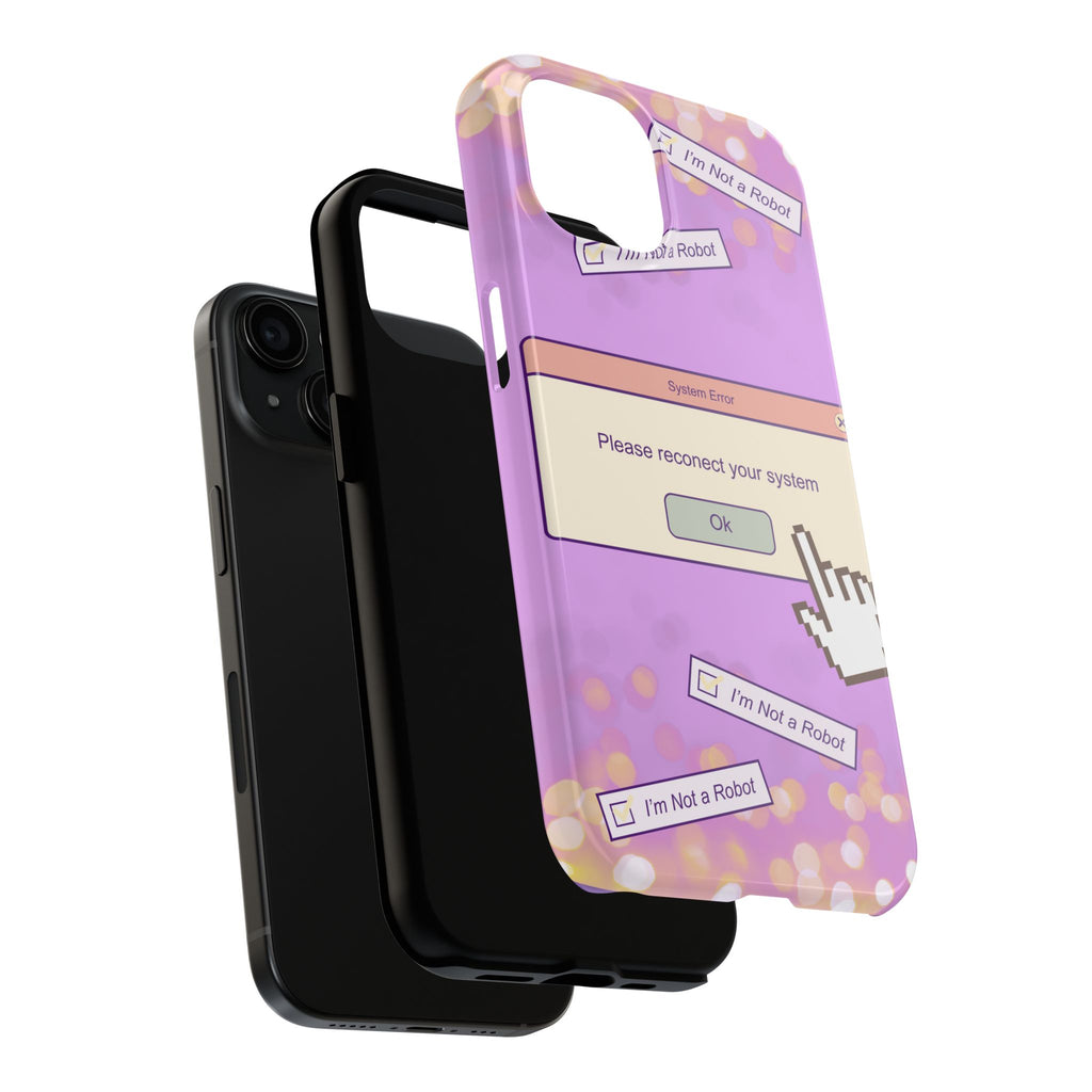 Y2K I’m Not a Robot System Error Phone Case 🤖💻📱