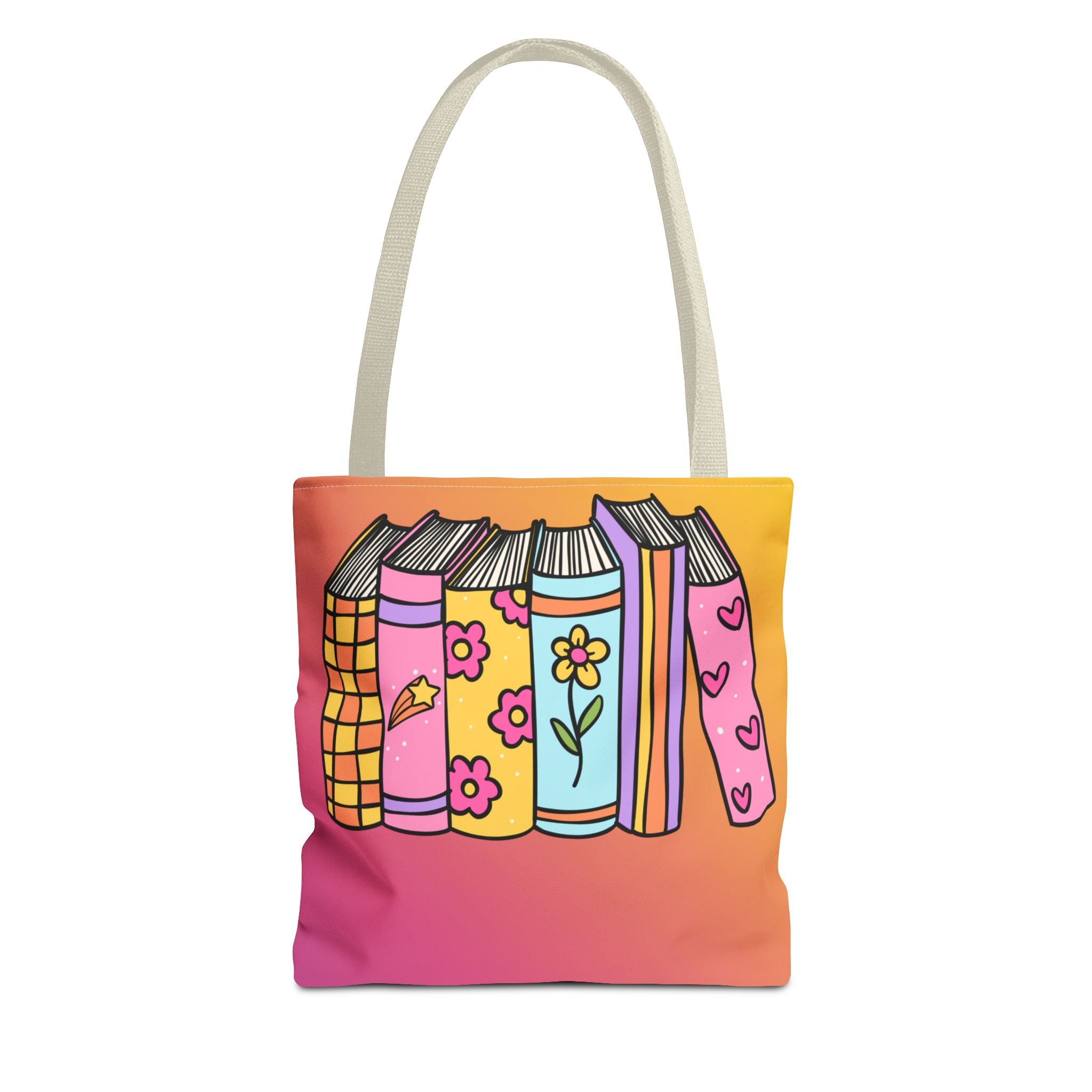 💿 90s Book Collector Bright Books Tote Bag