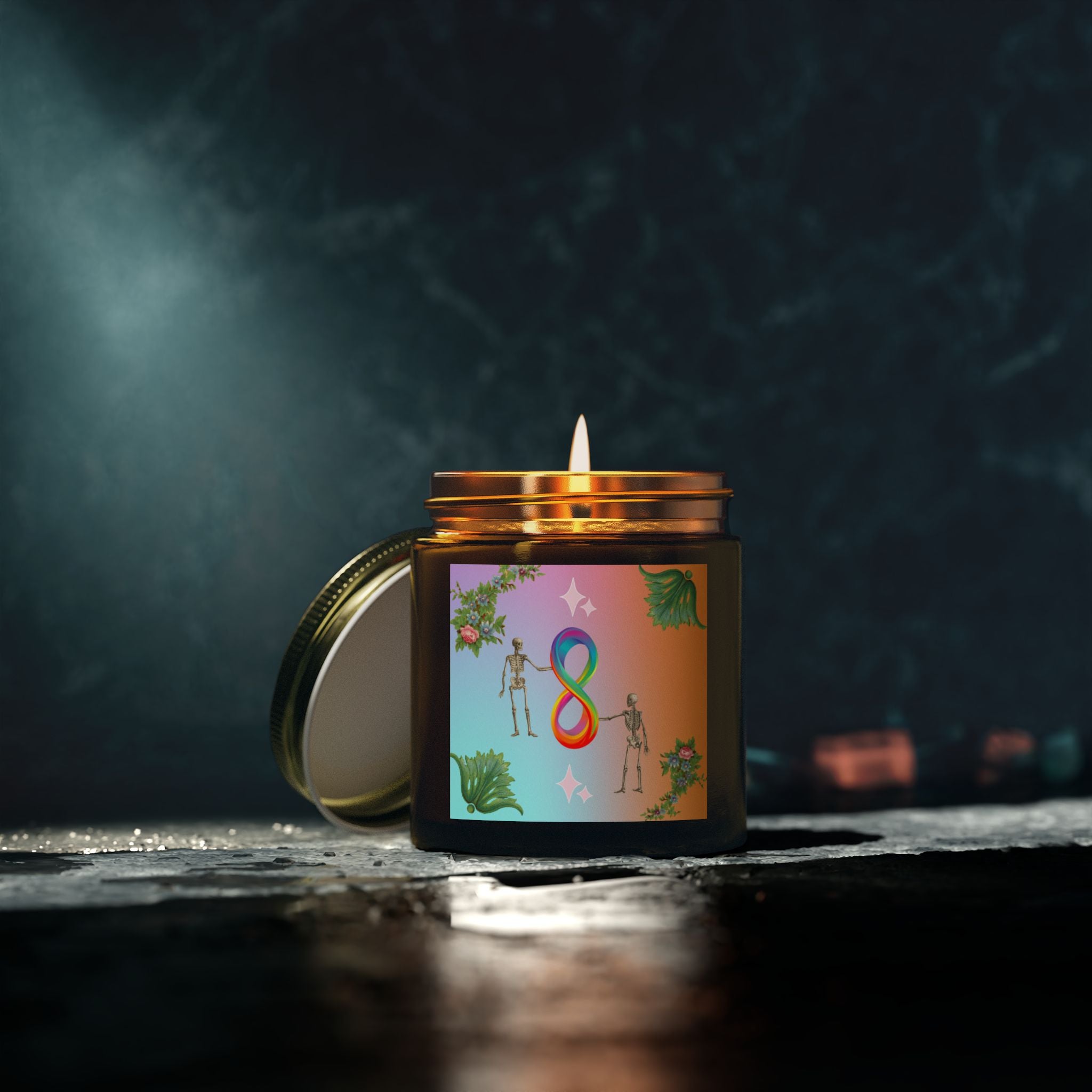 💀 Infinite Skellie Floral Candle