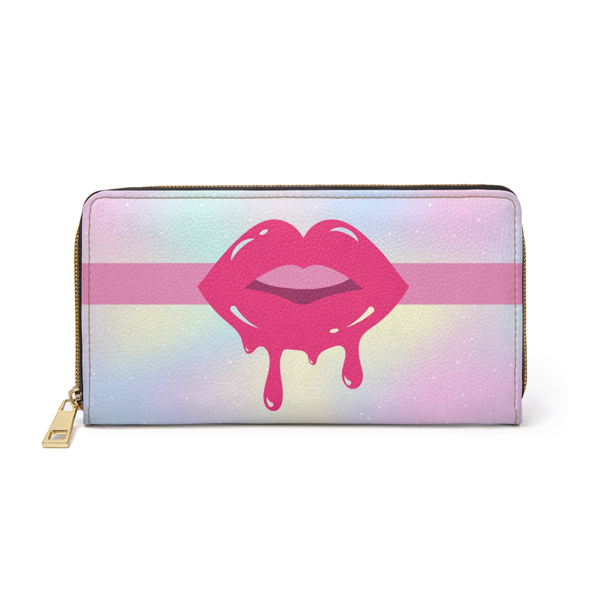 Y2K Sparkle Hot Pink Lips Wallet 💋✨🌈